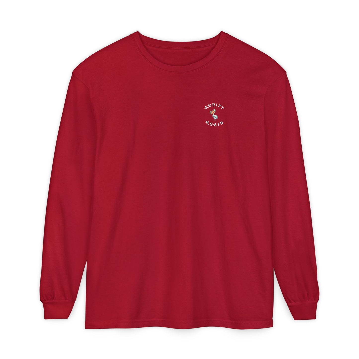 A Grateful Trip Unisex Garment-dyed Long Sleeve T-Shirt, Red, Black, Granite, White & Mint