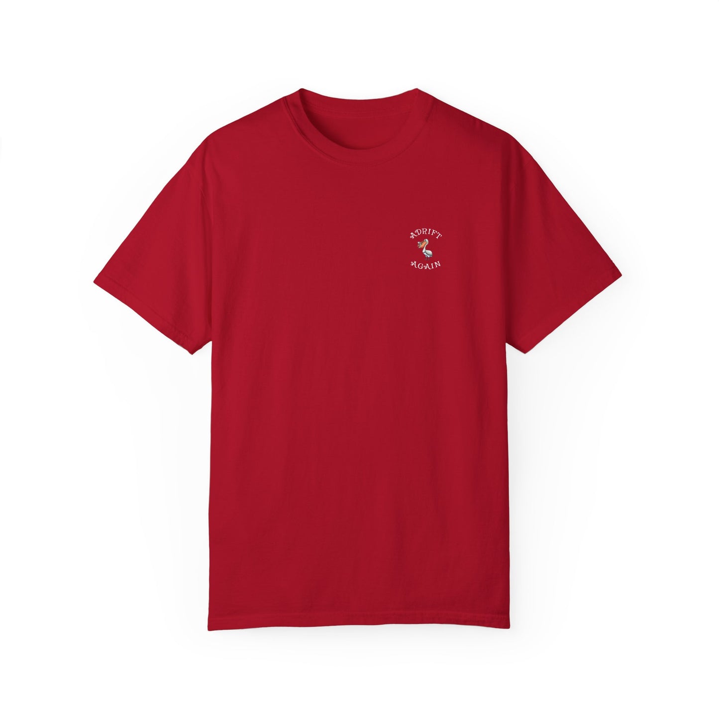 The S. S. Single Lady, Unisex Garment-Dyed, Short Sleeve T-shirt, In Chambray, Red, Black, White& True Navy