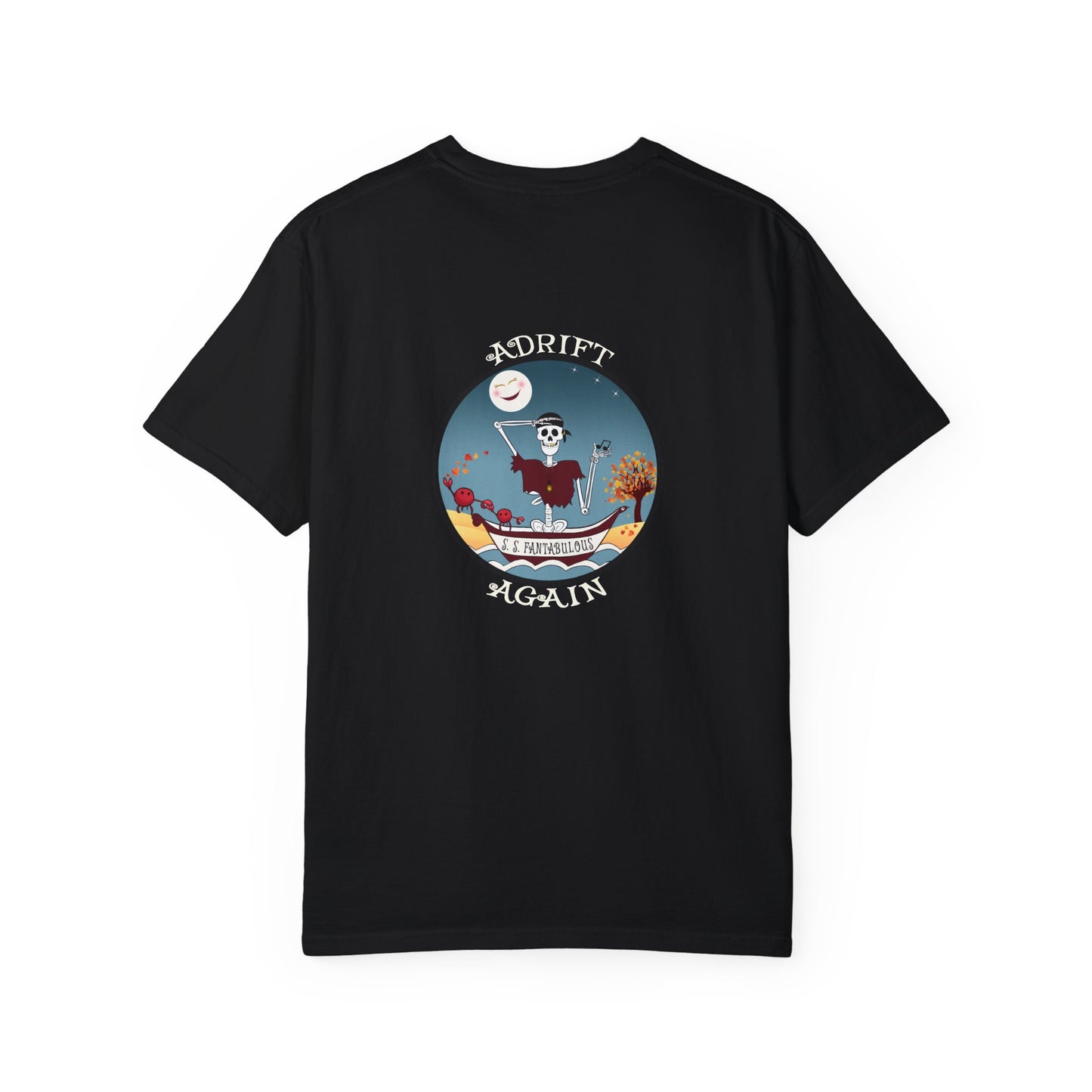 S. S. Fantabulous, Unisex Garment-Dyed, Short Sleeve T-shirt, In Yam, Brick, Mustard, Black and White