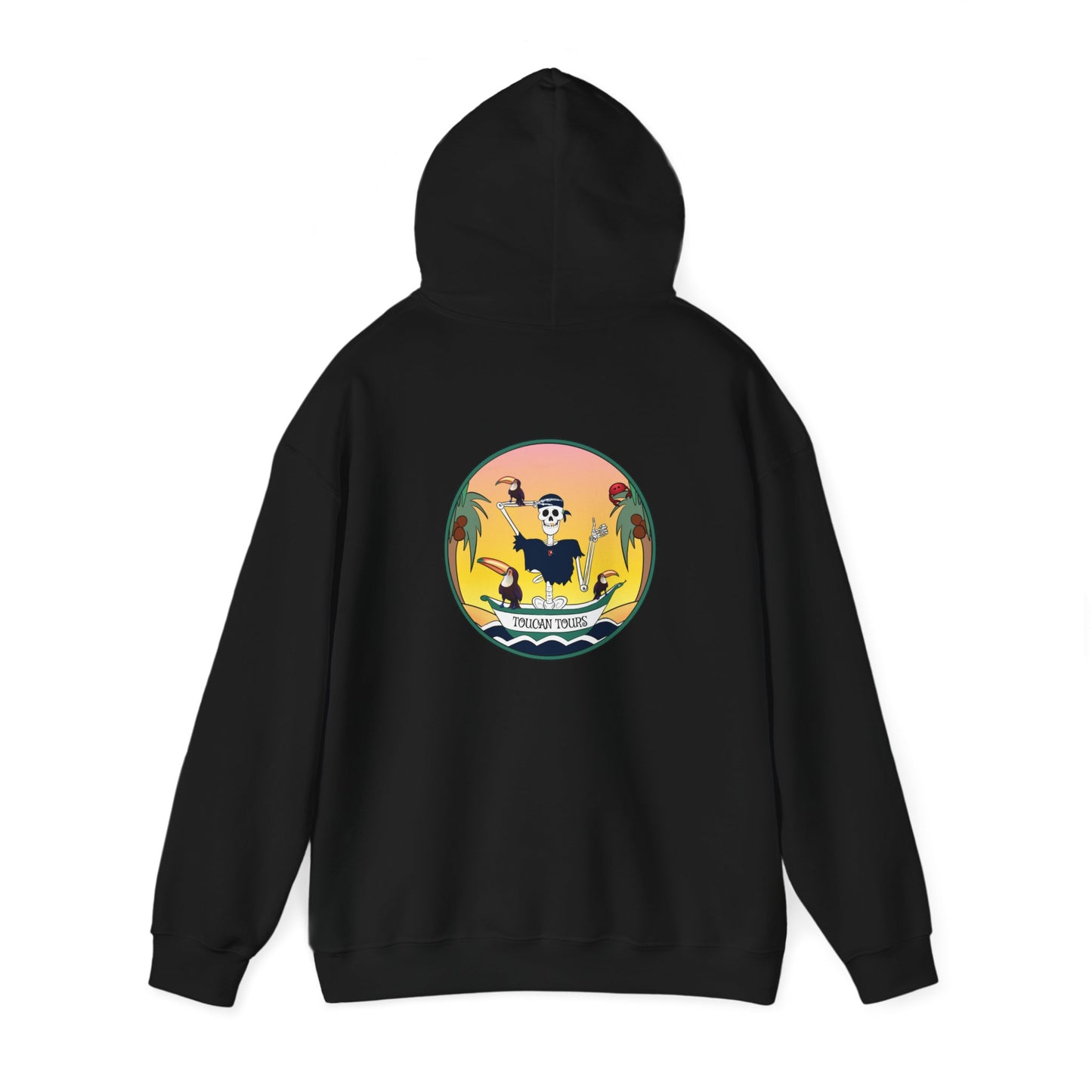 Toucan Tours, The Classic All Day Hooded Sweatshirt, in Sand, Military Green, Cardinal Red, Safety Pink, Safety Orange & Black