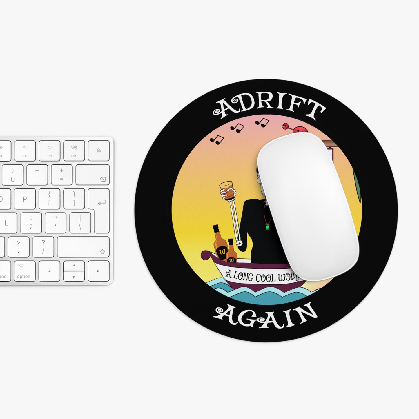 A Long Cool Woman Mouse Pad in Black