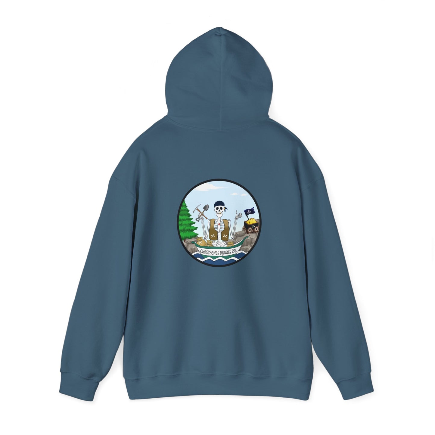 Crossbones Mining Co. The Classic All Day Hooded Sweatshirt, in Sand, Military Green, Sport Grey, Indigo Blue & Black