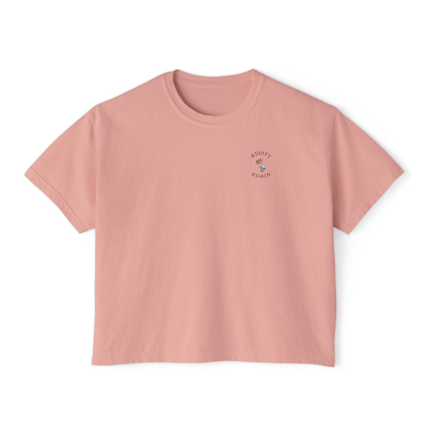 Match The Hatch, A Boxy Woman's Tee, Peachy
