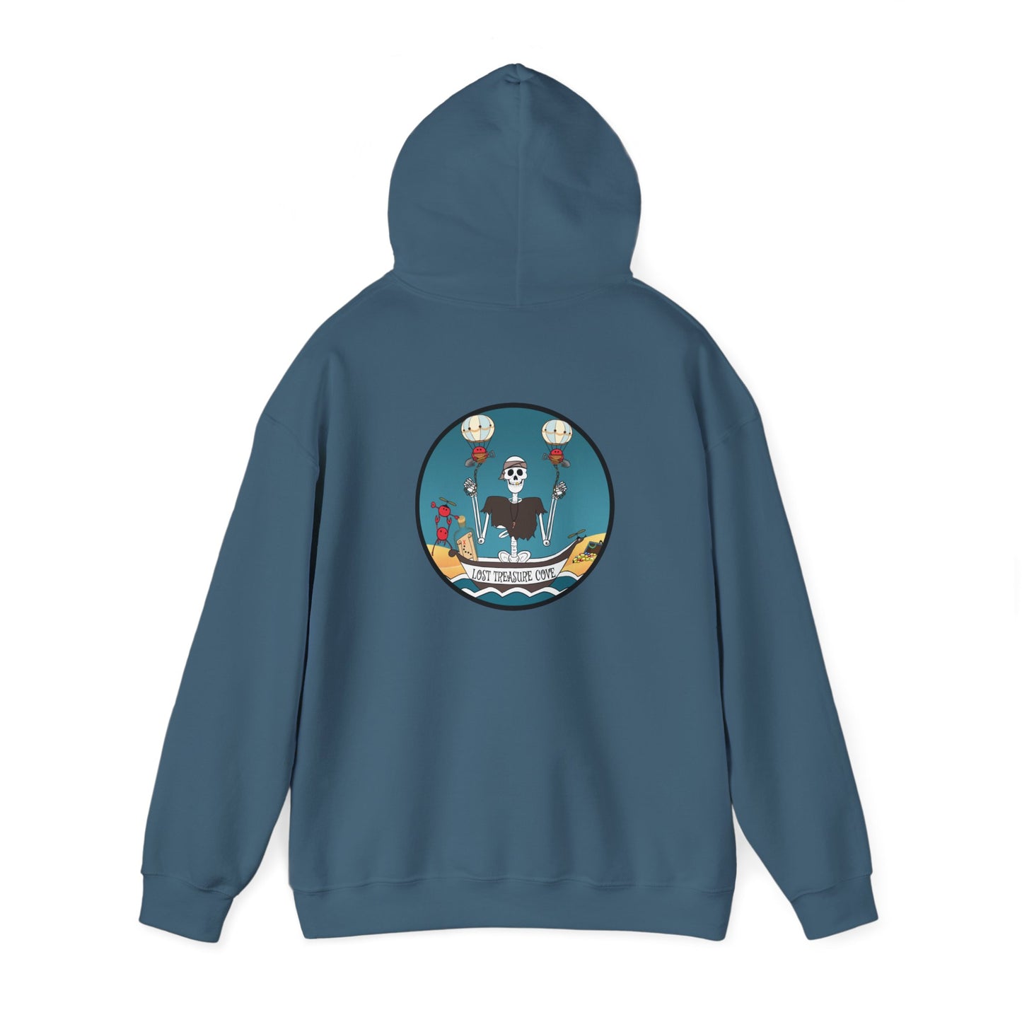 Lost Treasure Cove, The Classic All Day Hooded Sweatshirt, in Dark Chocolate, Sand, Indigo Blue, Sport Grey & Black