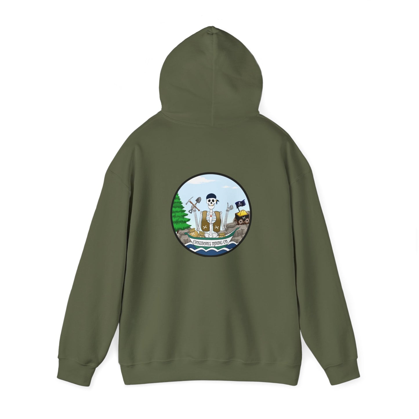 Crossbones Mining Co. The Classic All Day Hooded Sweatshirt, in Sand, Military Green, Sport Grey, Indigo Blue & Black