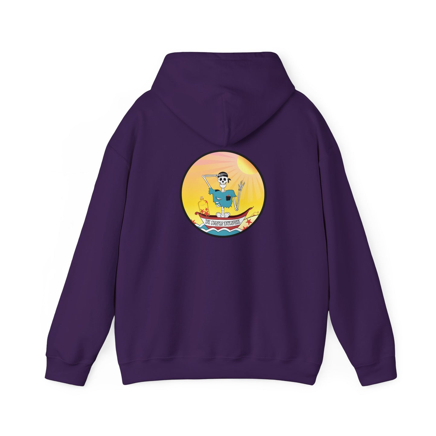 The Starfish Enterprise, The Classic All Day Hooded Sweatshirt, in Azalea, Gold, Purple, Indigo Blue, Antique Sapphire, Cardinal Red, Black & Ash