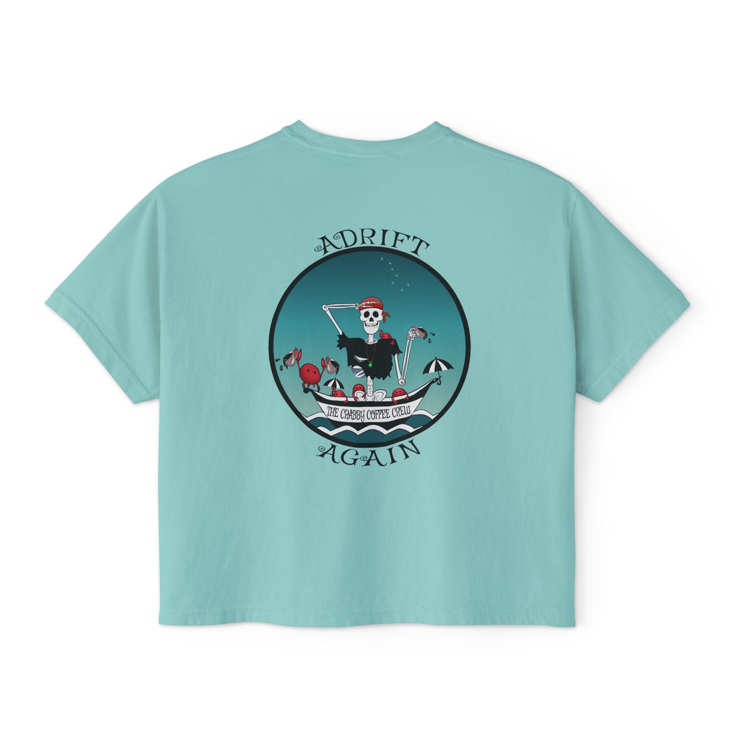 A Boxy Women's Tee, The Crabby Coffee Crew, Mint