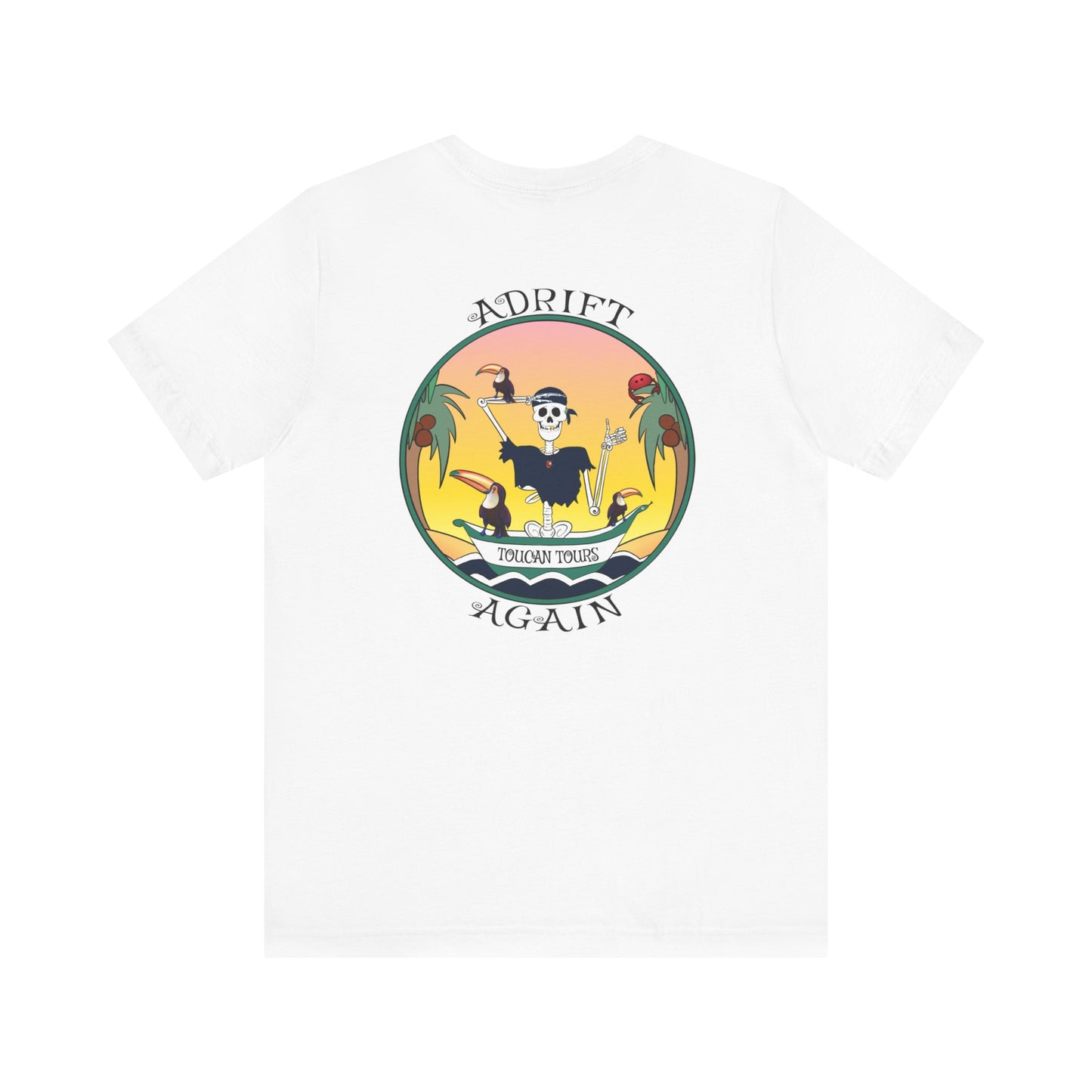 Toucan Tours Unisex Jersey Short Sleeve Tee  (White & Black)