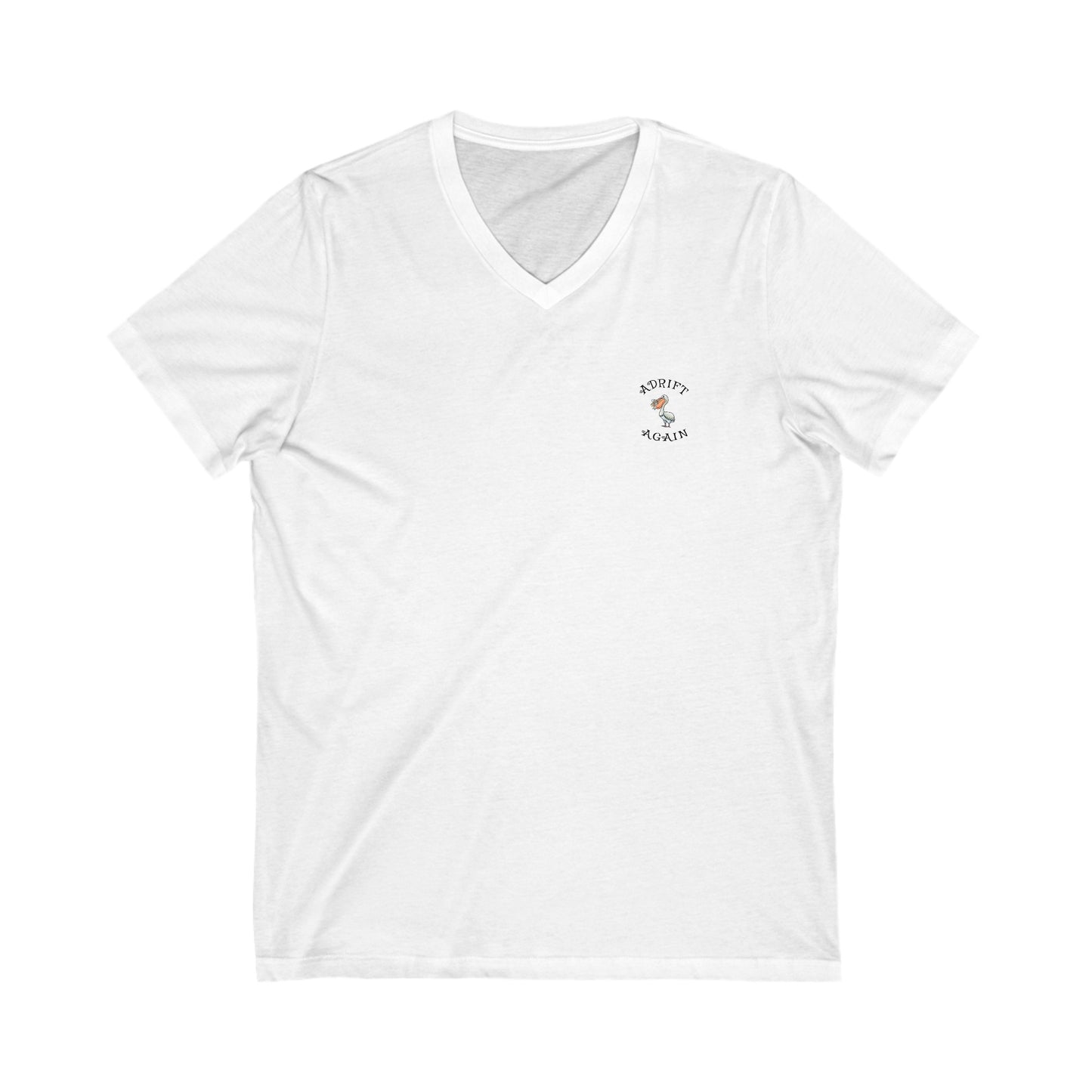 April Showers Unisex Jersey Short Sleeve V-Neck Tee (Black & White)