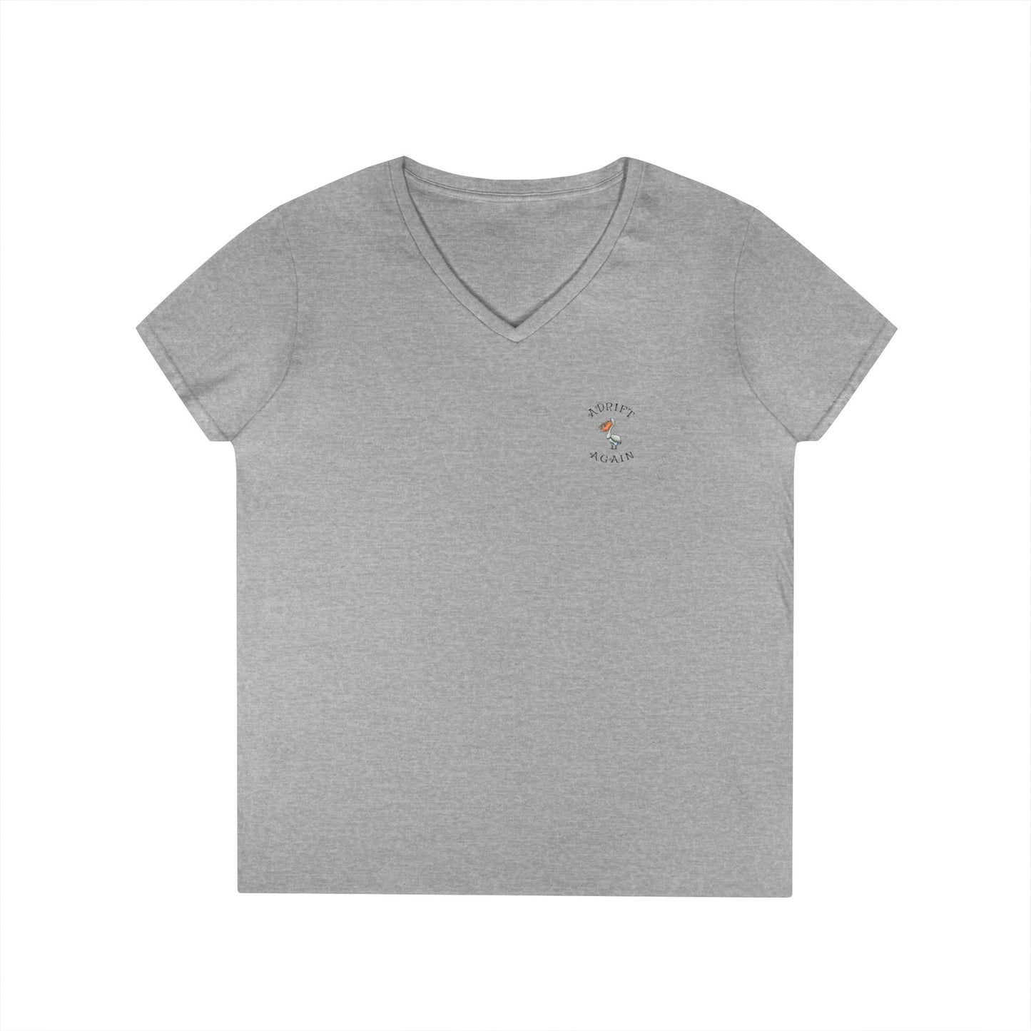 April Showers, Woman's V-Neck T-Shirt, in Sport Grey