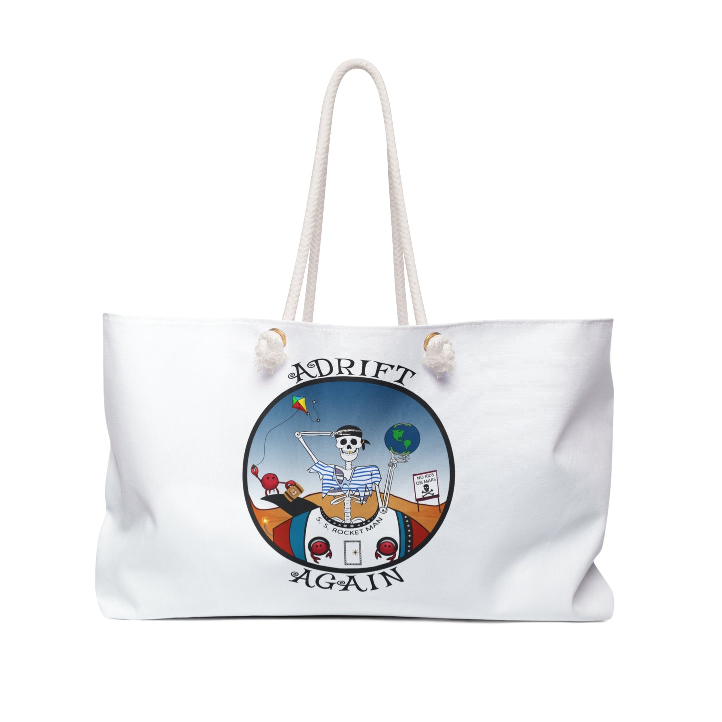 S. S. Rocket Man Canvas Tote (Black or White)