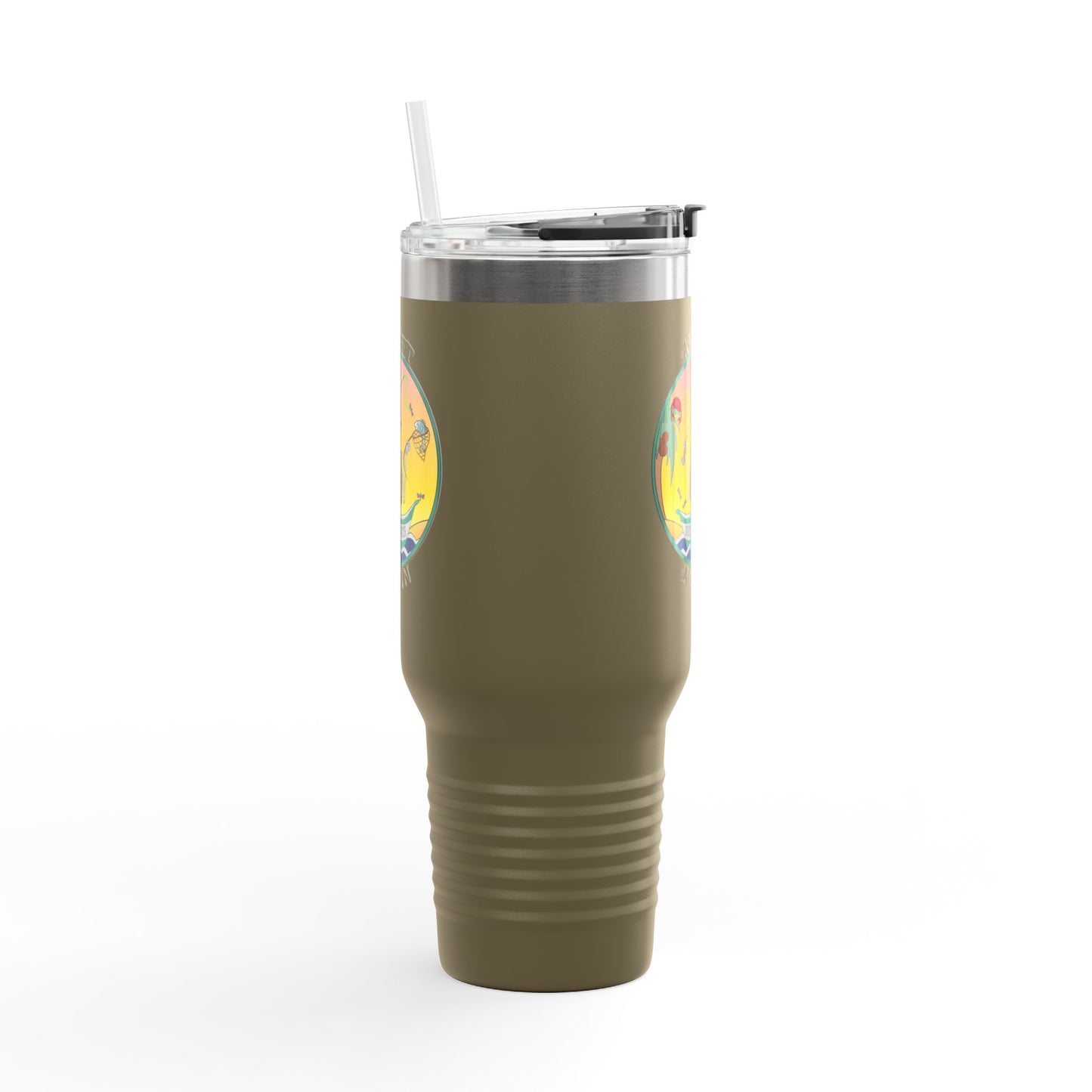 Match The Hatch Insulated Travel Mug, 40oz , Olive Green, White or Black