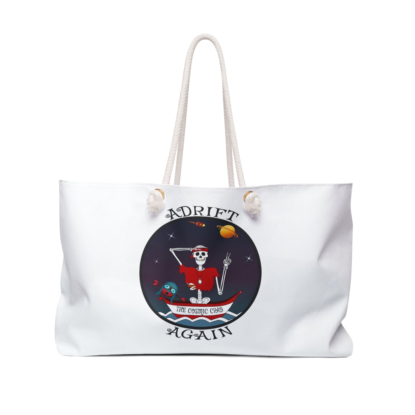 The Cosmic Crab Canvas Tote (Black or White)