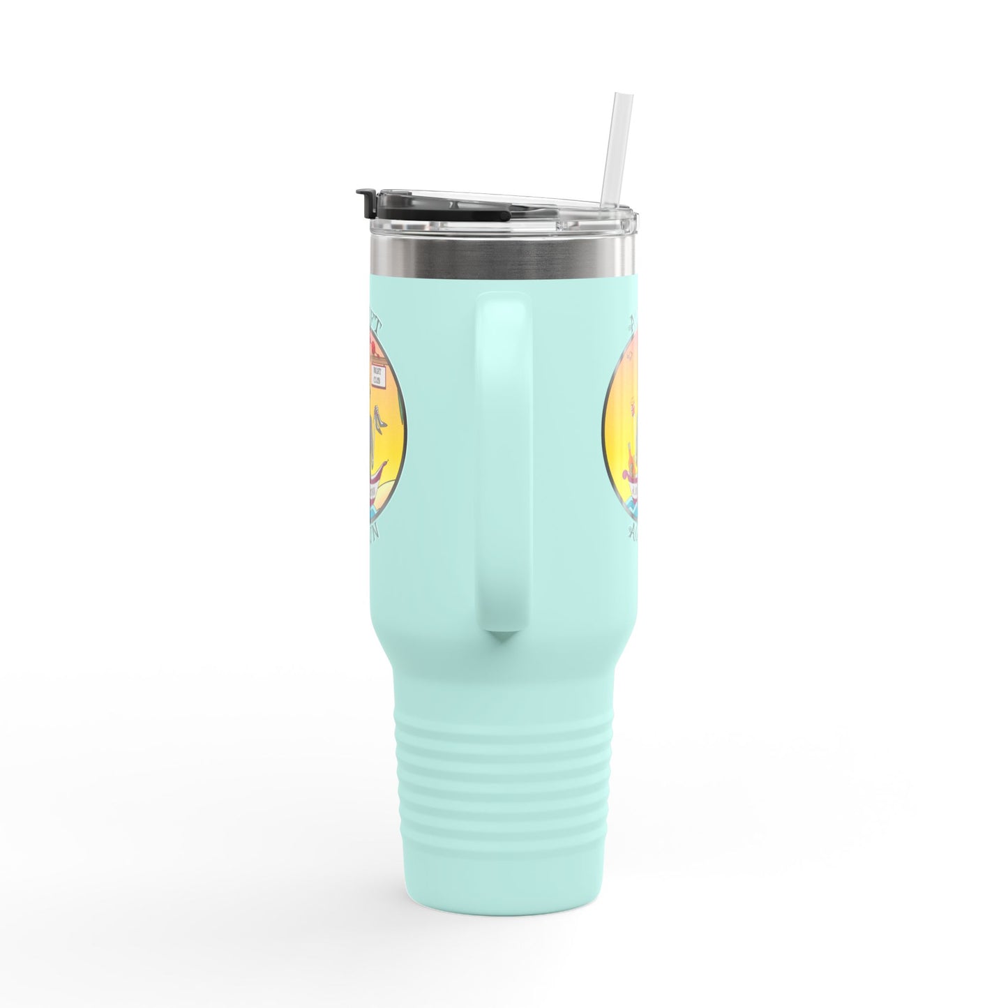 A Long Cool Woman Insulated Travel Mug, 40oz, Teal or Black