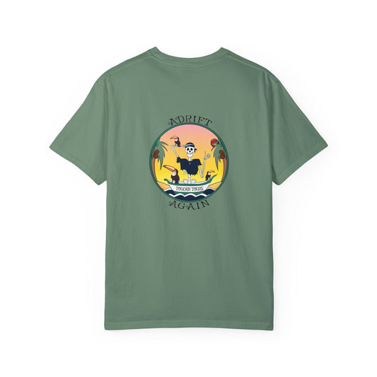 Toucan Tours, Unisex Garment-Dyed, Short Sleeve T-shirt, In White, Black, True Navy, Terracotta & Light Green