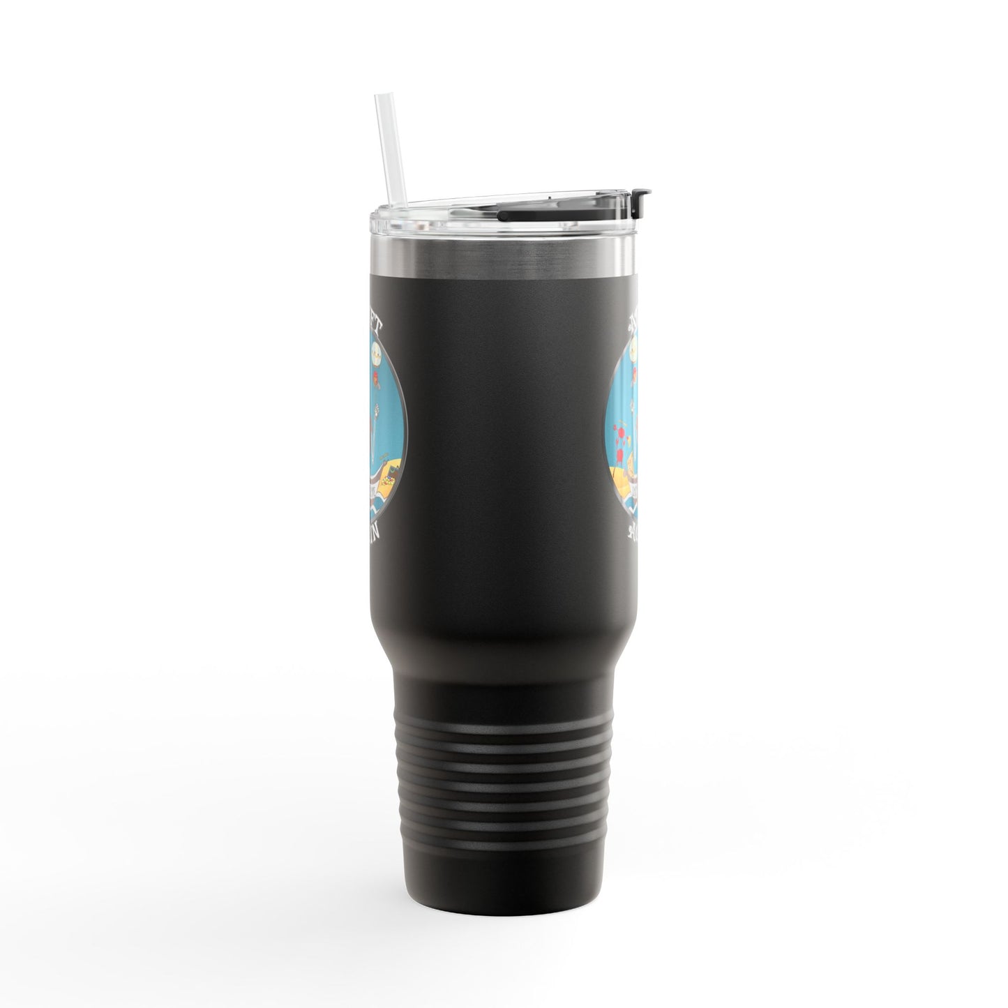 Lost Treasure Cove Insulated Travel Mug, 40oz, Black or Gray