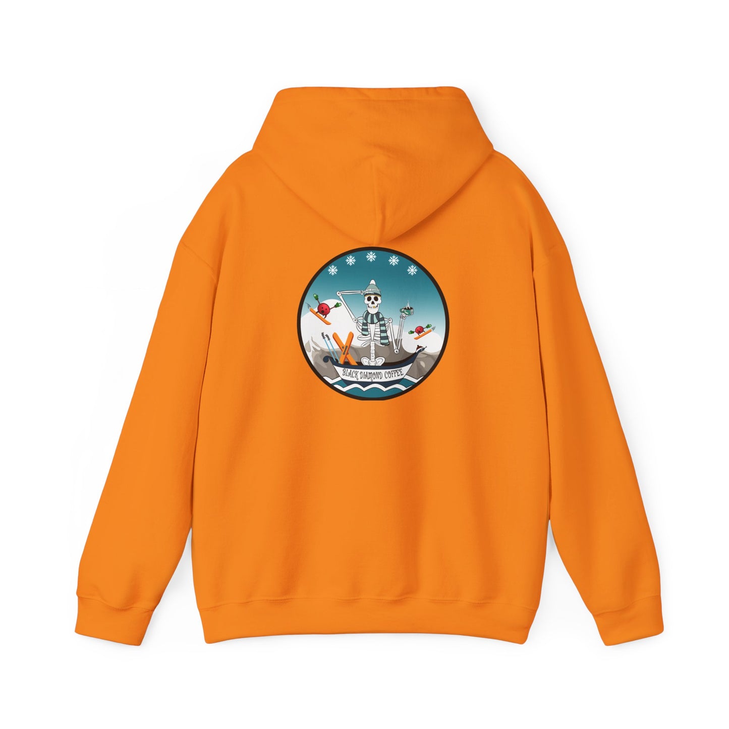 Black Diamond Coffee, The Classic All Day Hooded Sweatshirt, In Safety Pink, Safety Orange, Orange, Cherry Red, Indigo Blue & Graphite Heather