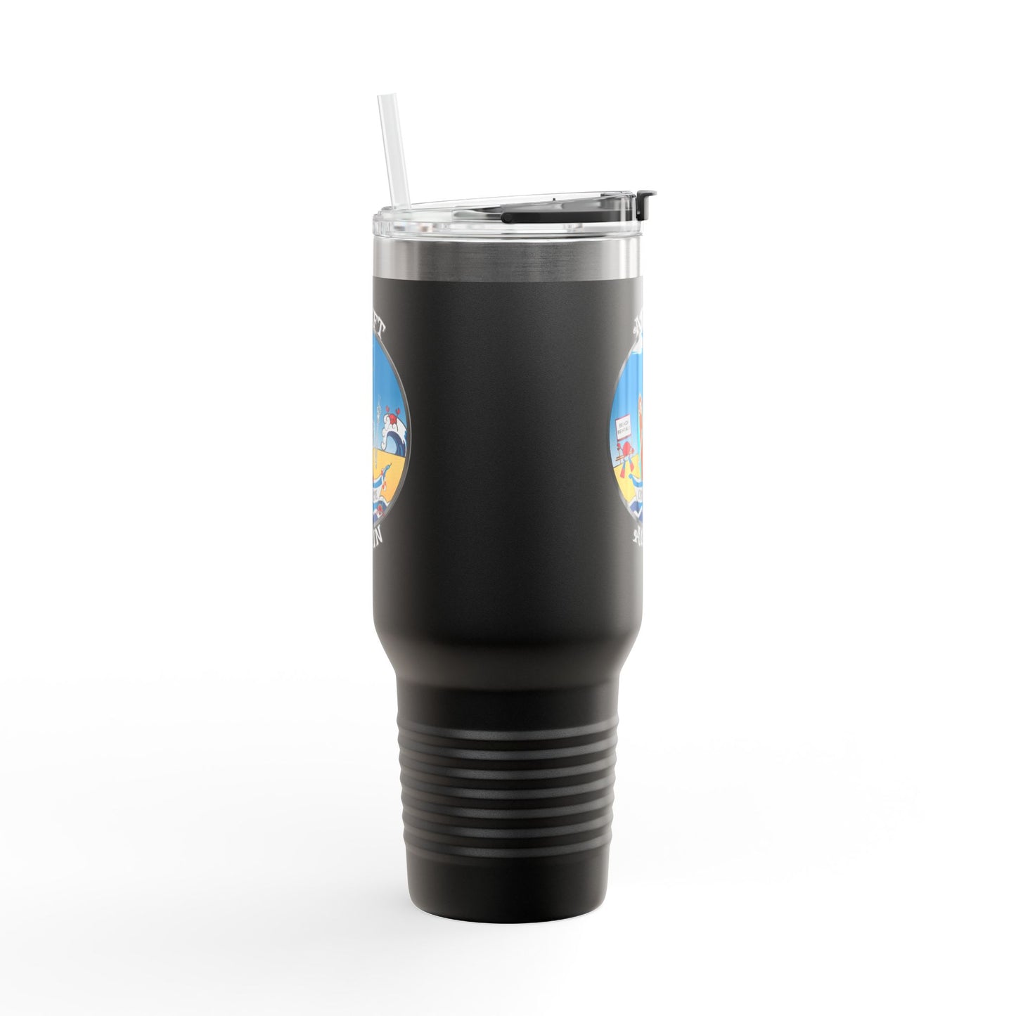 Crossbones Cove Insulated Travel Mug, 40oz, White, Black or Blue