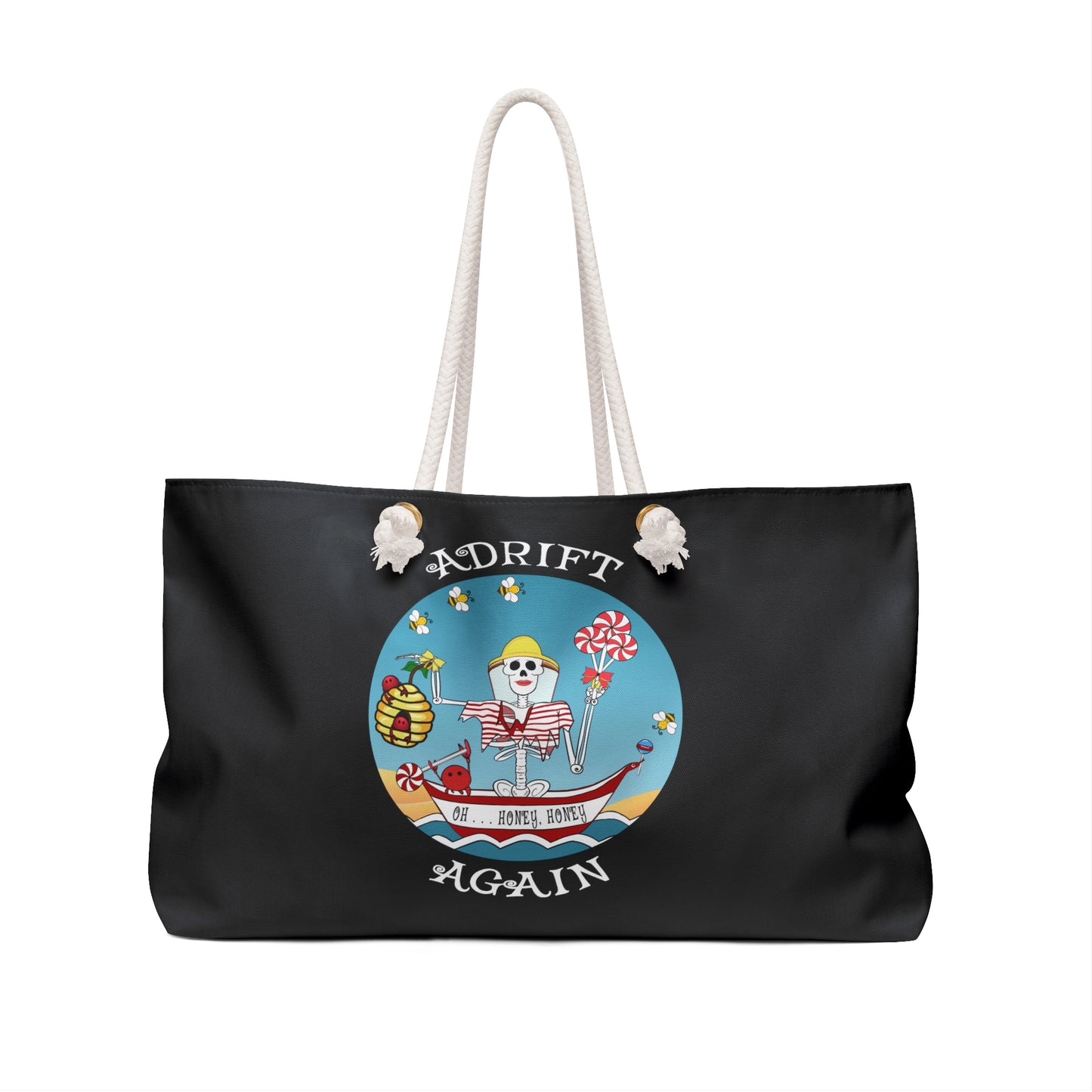 Oh . . . Honey, Honey, Canvas Tote (Black)