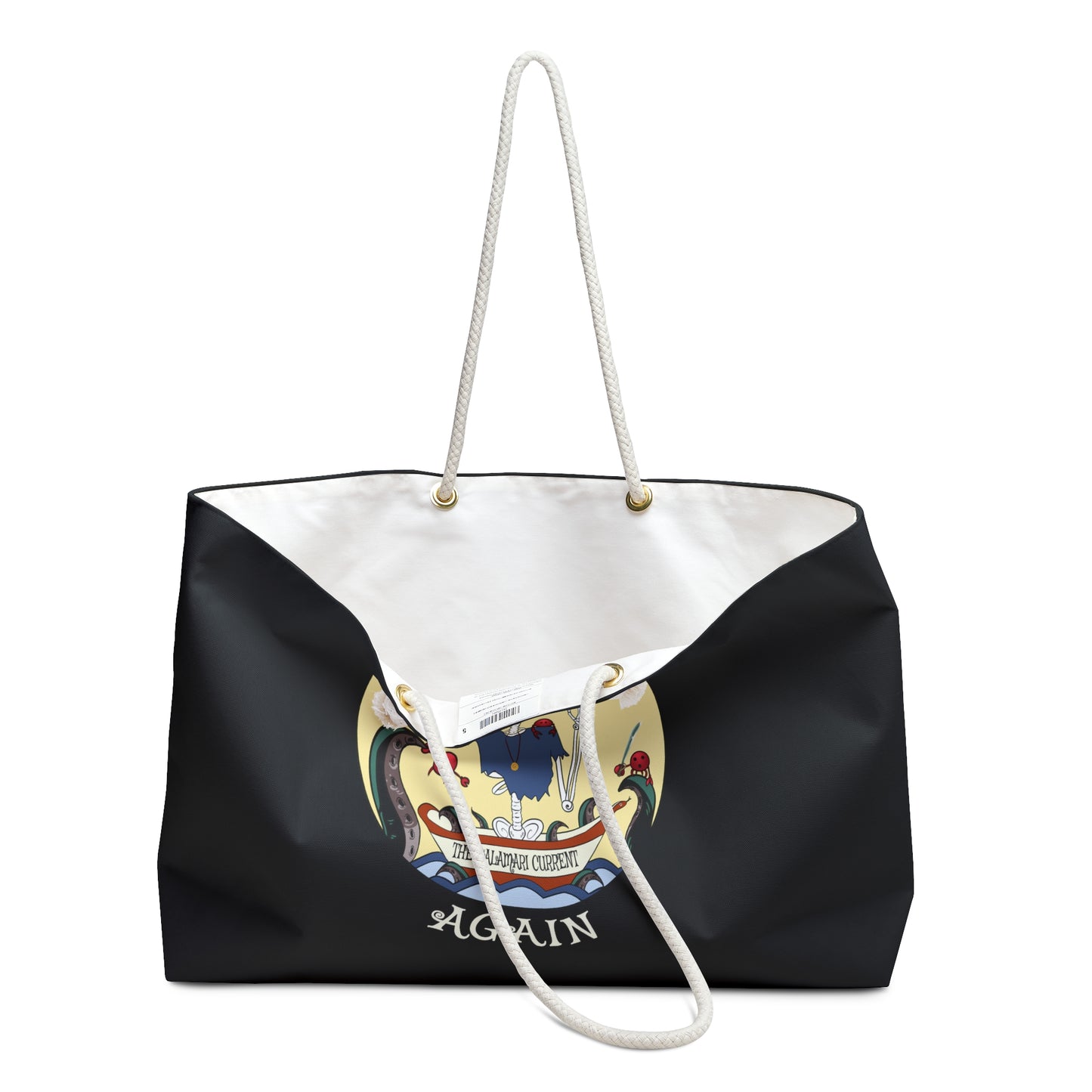 The Calamari Current Canvas Tote (Black or White)