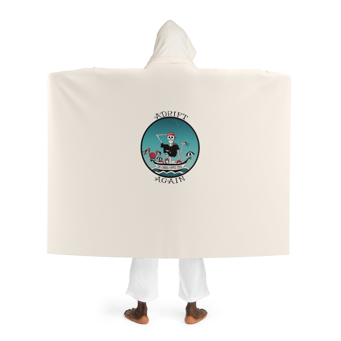 The Crabby Coffee Crew Hooded Sherpa Fleece Blanket