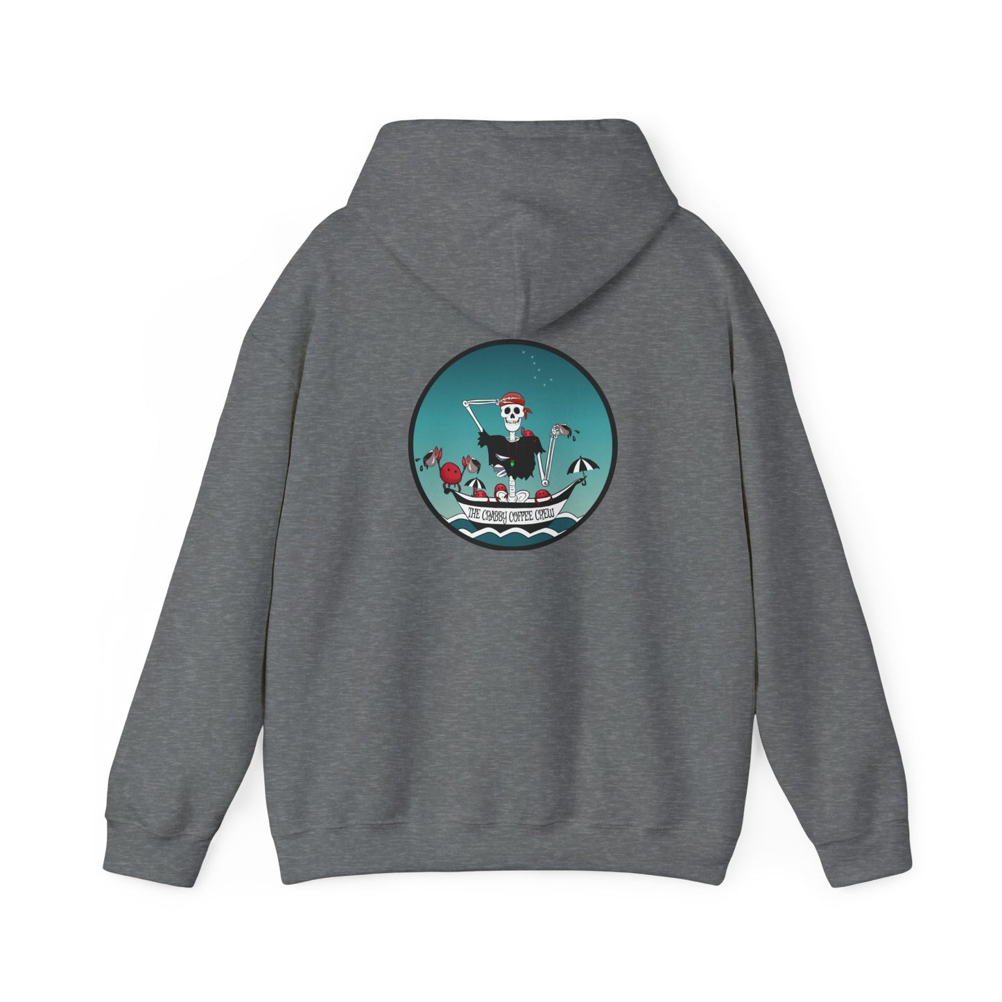 The Crabby Coffee Crew, The Classic All Day Hooded Sweatshirt, Purple, Antique Cherry Red, Sand, Indigo Blue, Graphite Heather & Heather Sport Dark Navy