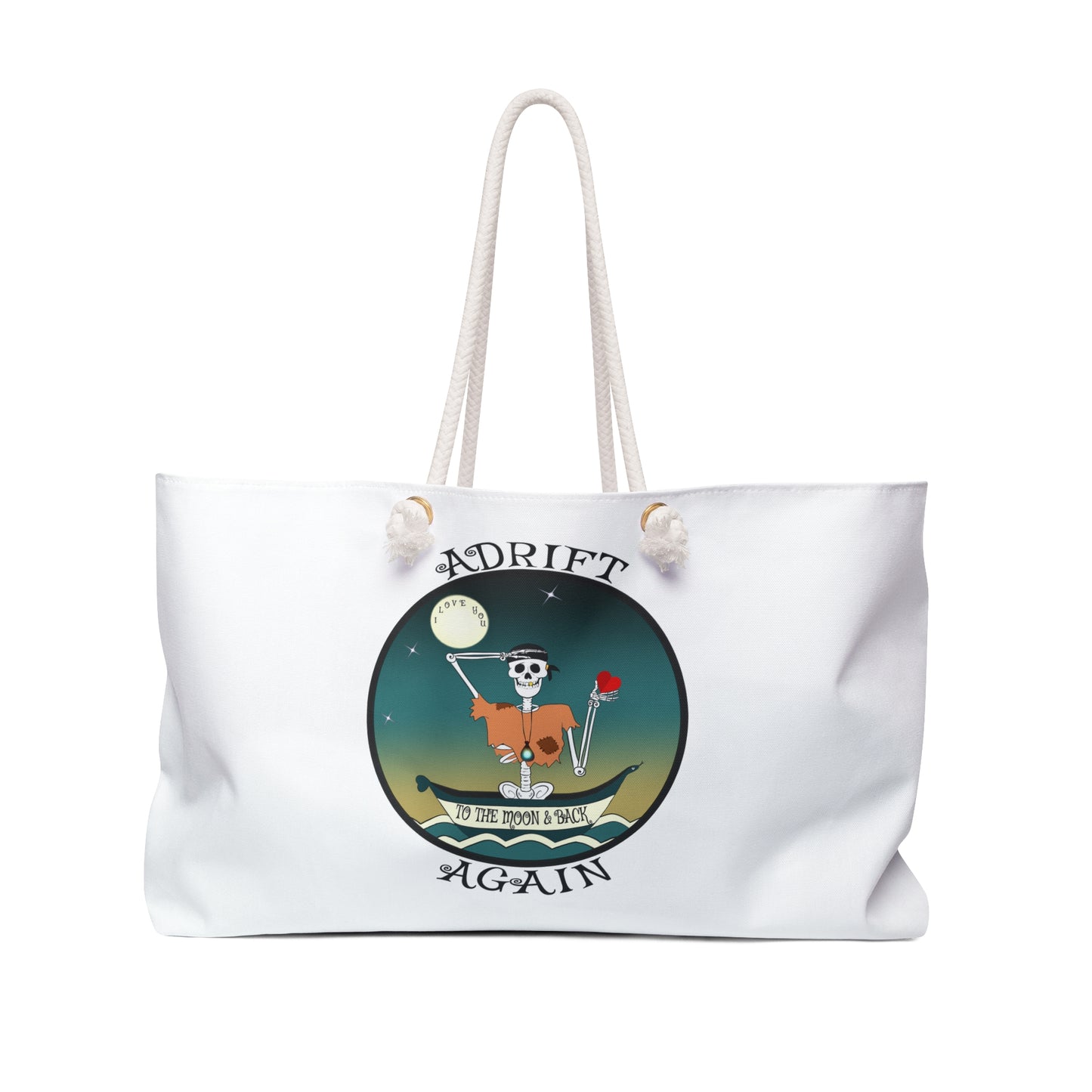 To The Moon & Back Canvas Tote (Black or White)