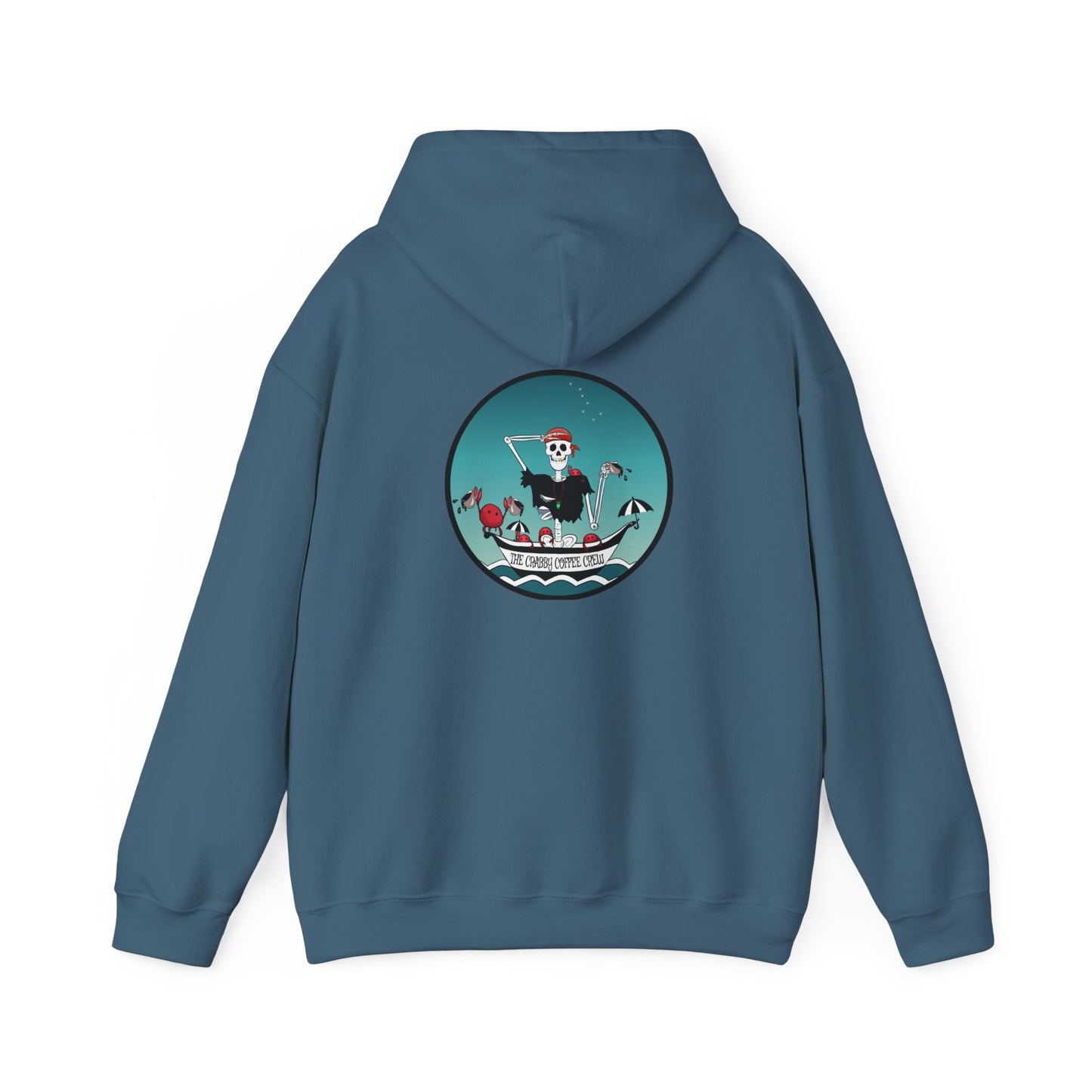 The Crabby Coffee Crew, The Classic All Day Hooded Sweatshirt, Purple, Antique Cherry Red, Sand, Indigo Blue, Graphite Heather & Heather Sport Dark Navy