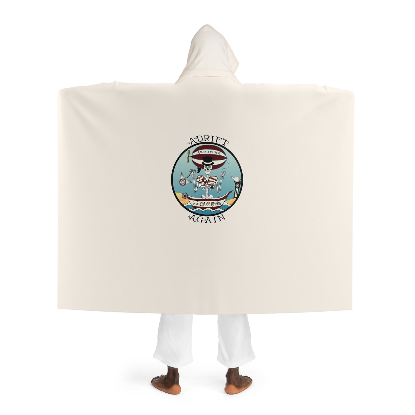 S. S. Sea Of Years Hooded Sherpa Fleece Blanket