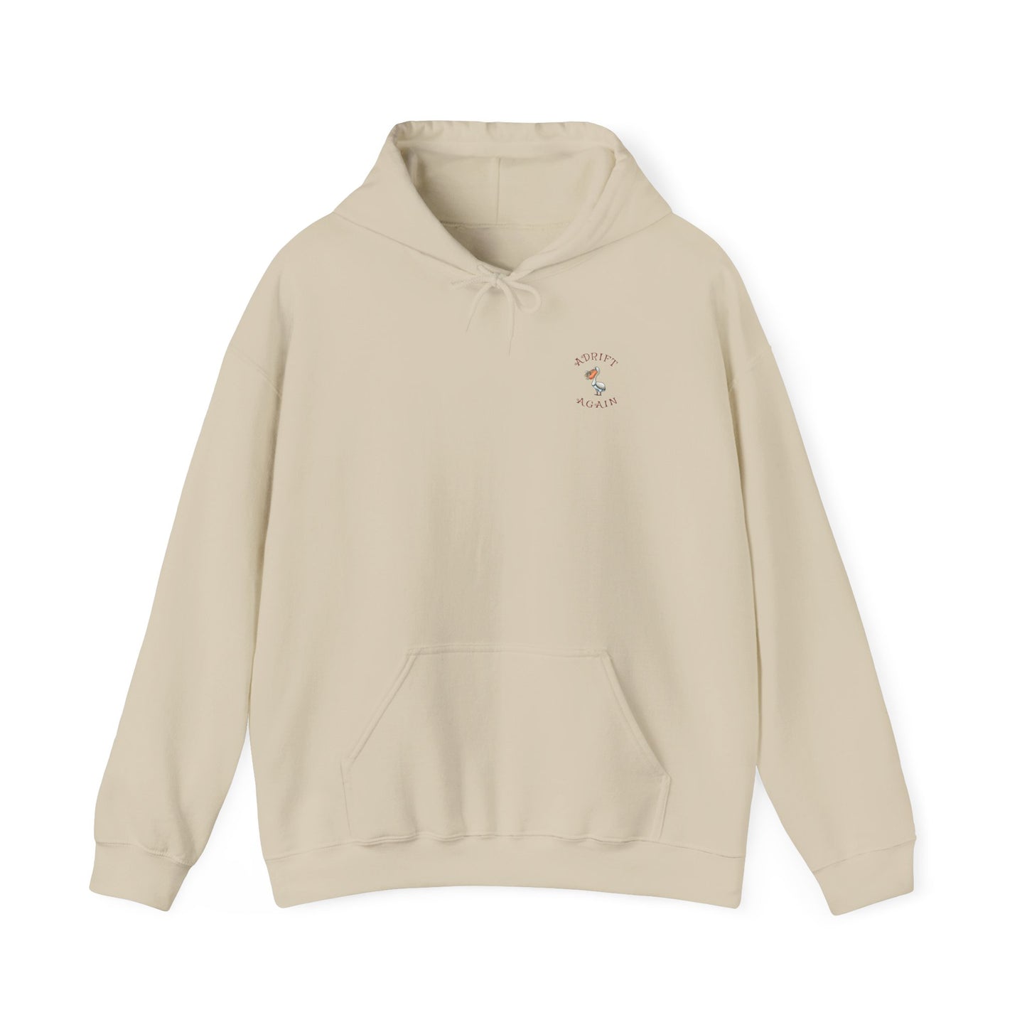 S. S. Tequila Sunrise, The Classic All Day Hooded Sweatshirt, Dark Chocolate, White, and Sand