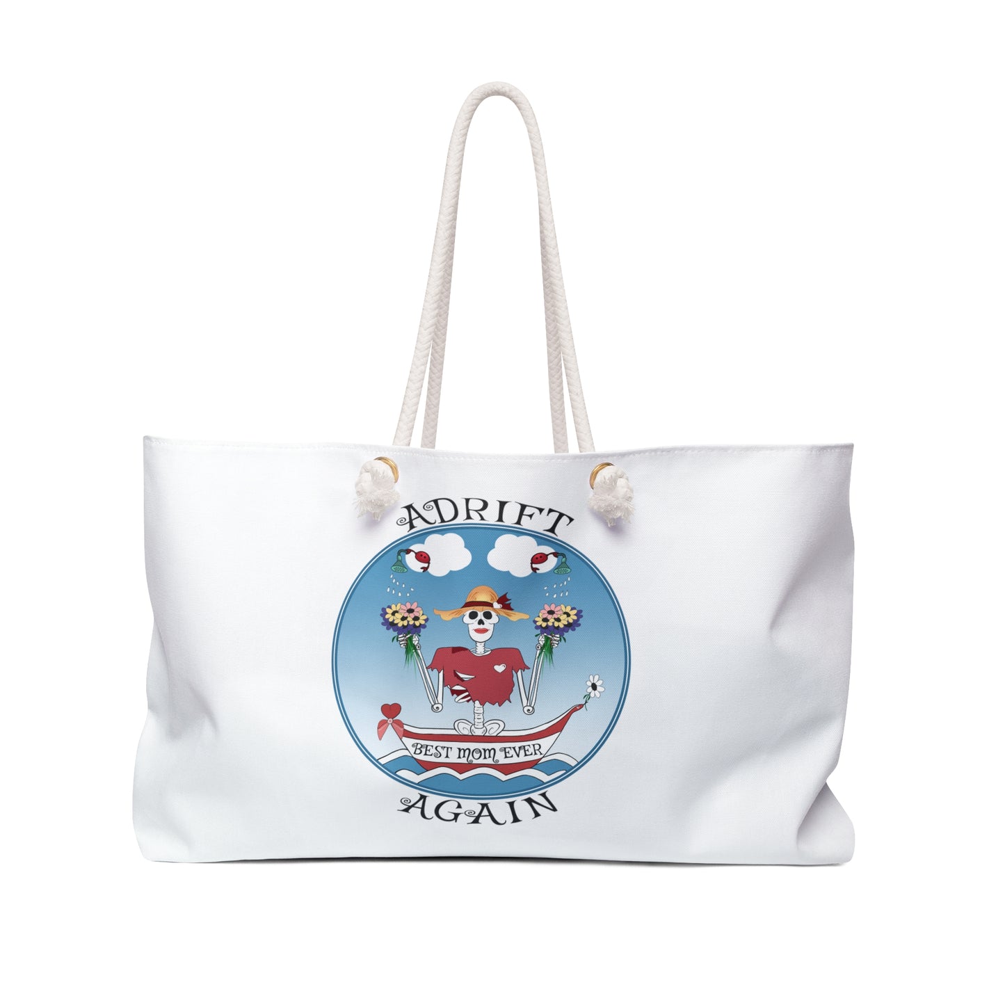 Best Mom Ever,  Canvas Tote (White)