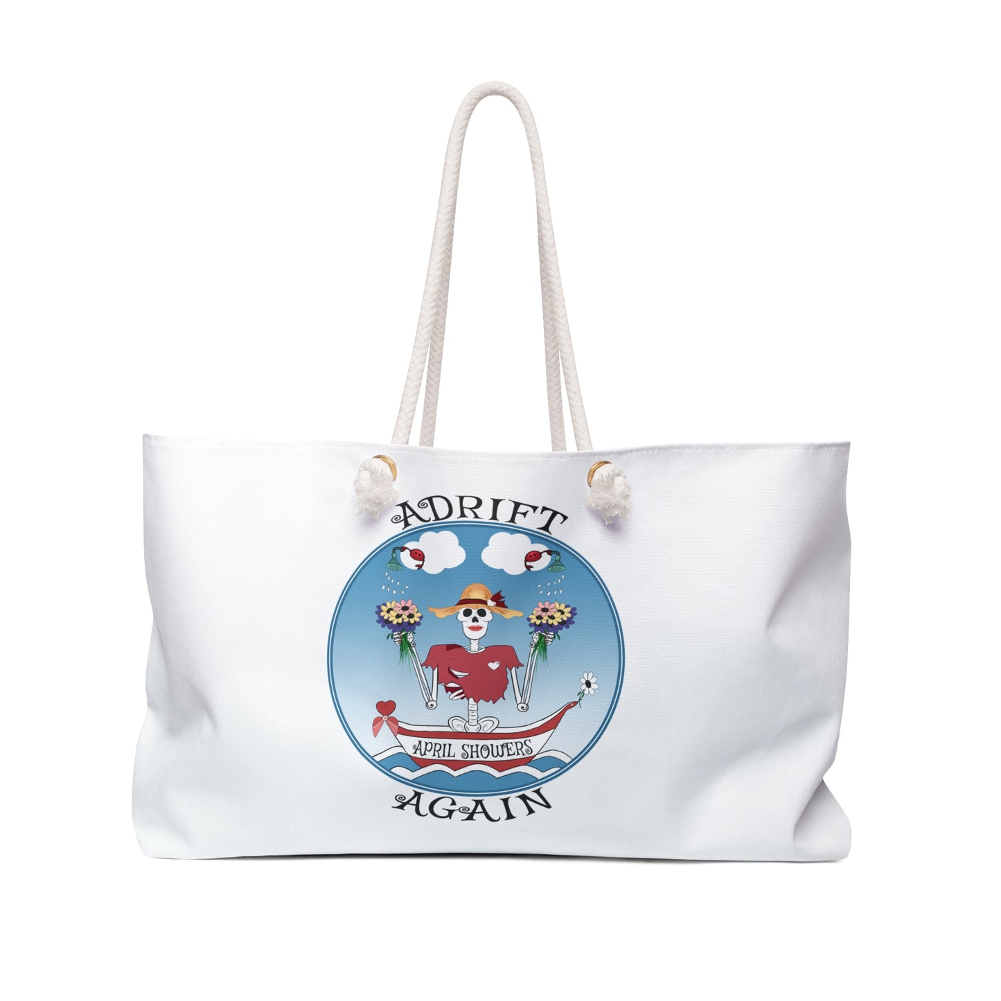 April Showers Canvas Tote (Black or White)