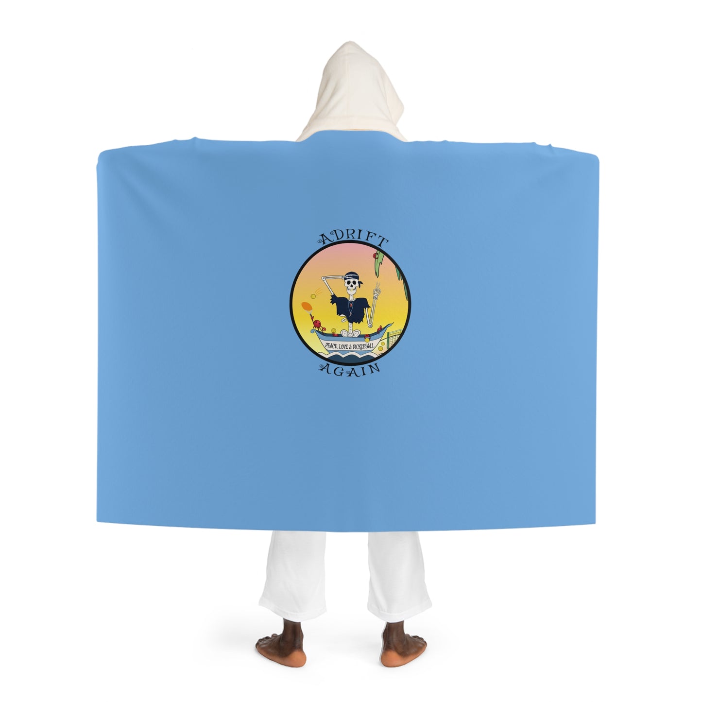 Peace, Love & Pickleball, Hooded Sherpa Fleece Blanket