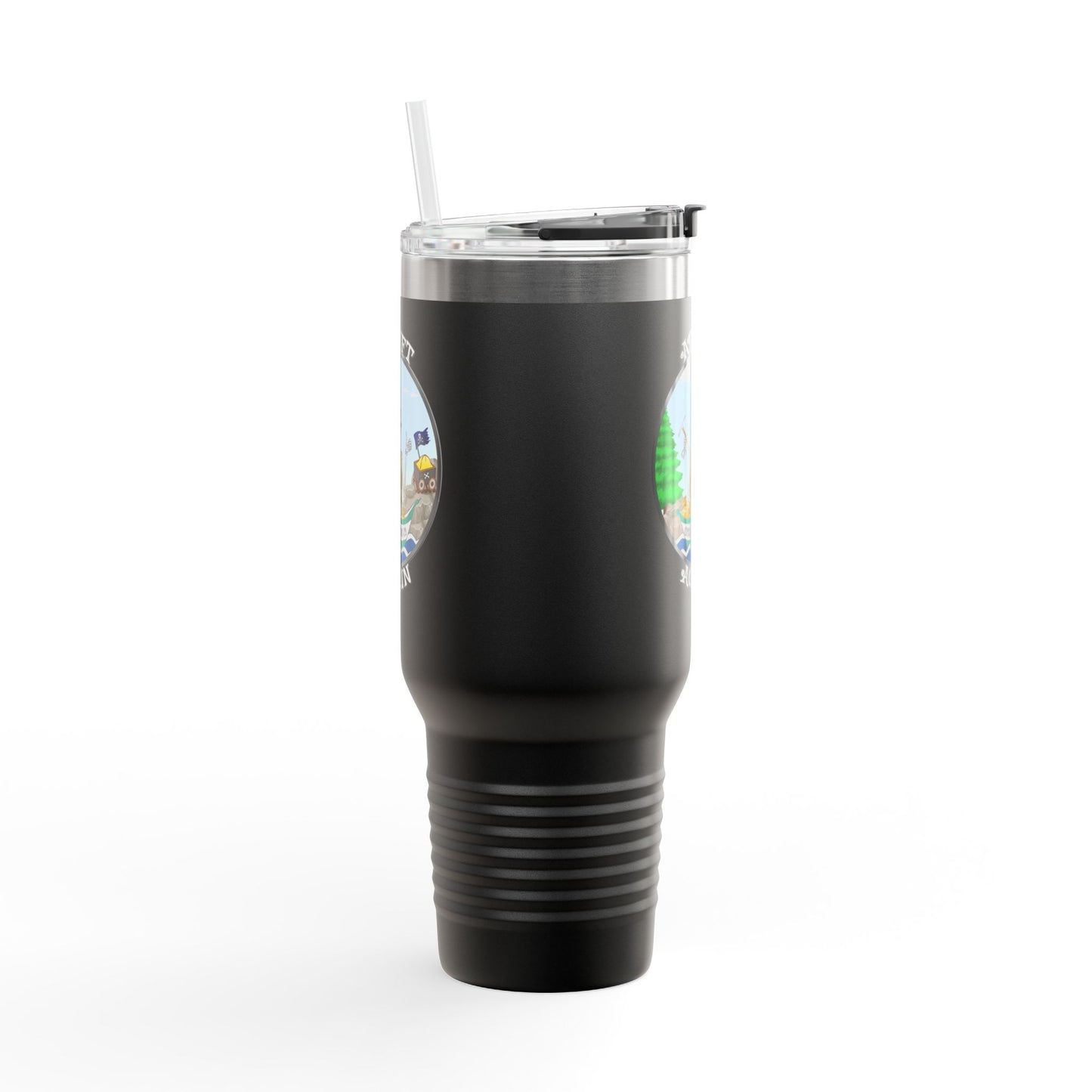 Crossbones Mining Co. Insulated Travel Mug, 40oz, White, Black or Blue