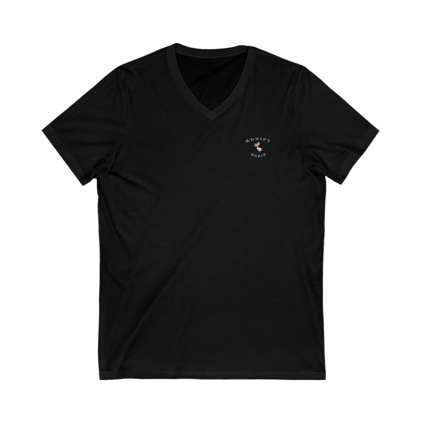 S. S. Tequila Sunrise Unisex Jersey Short Sleeve V-Neck Tee (Black & White)