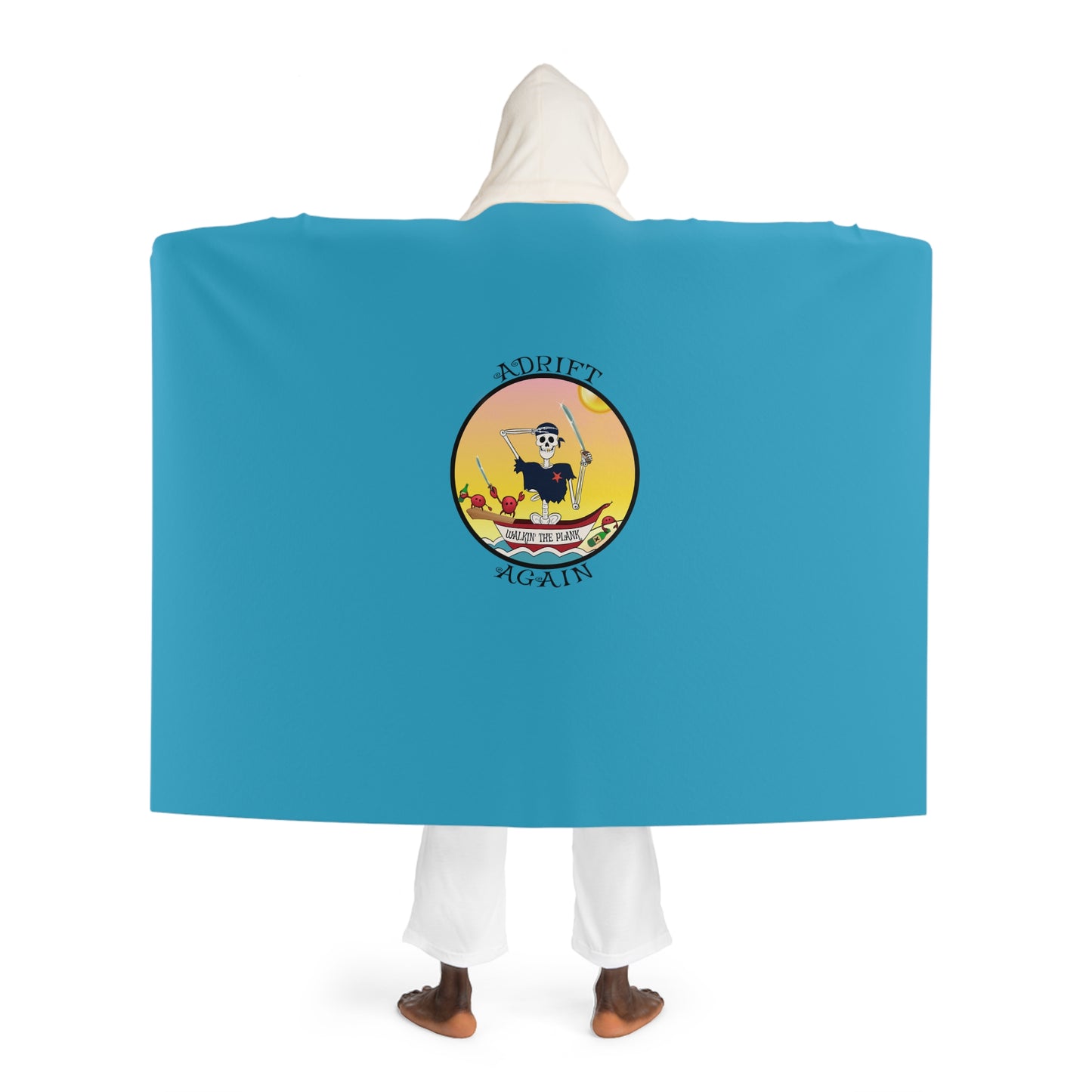 Walkin' The Plank,  Hooded Sherpa Fleece Blanket