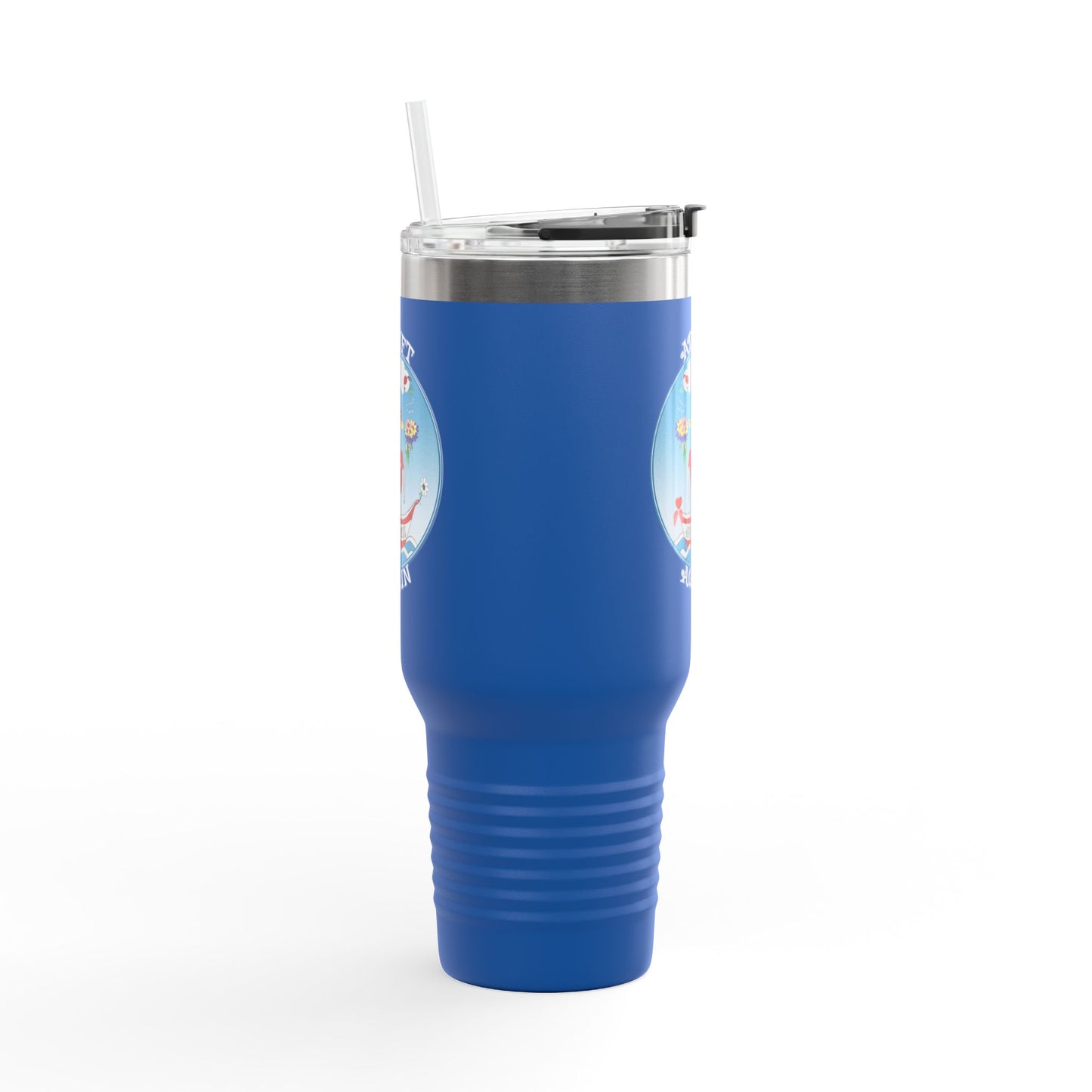 April Showers Insulated Travel Mug, 40oz, Blue or White