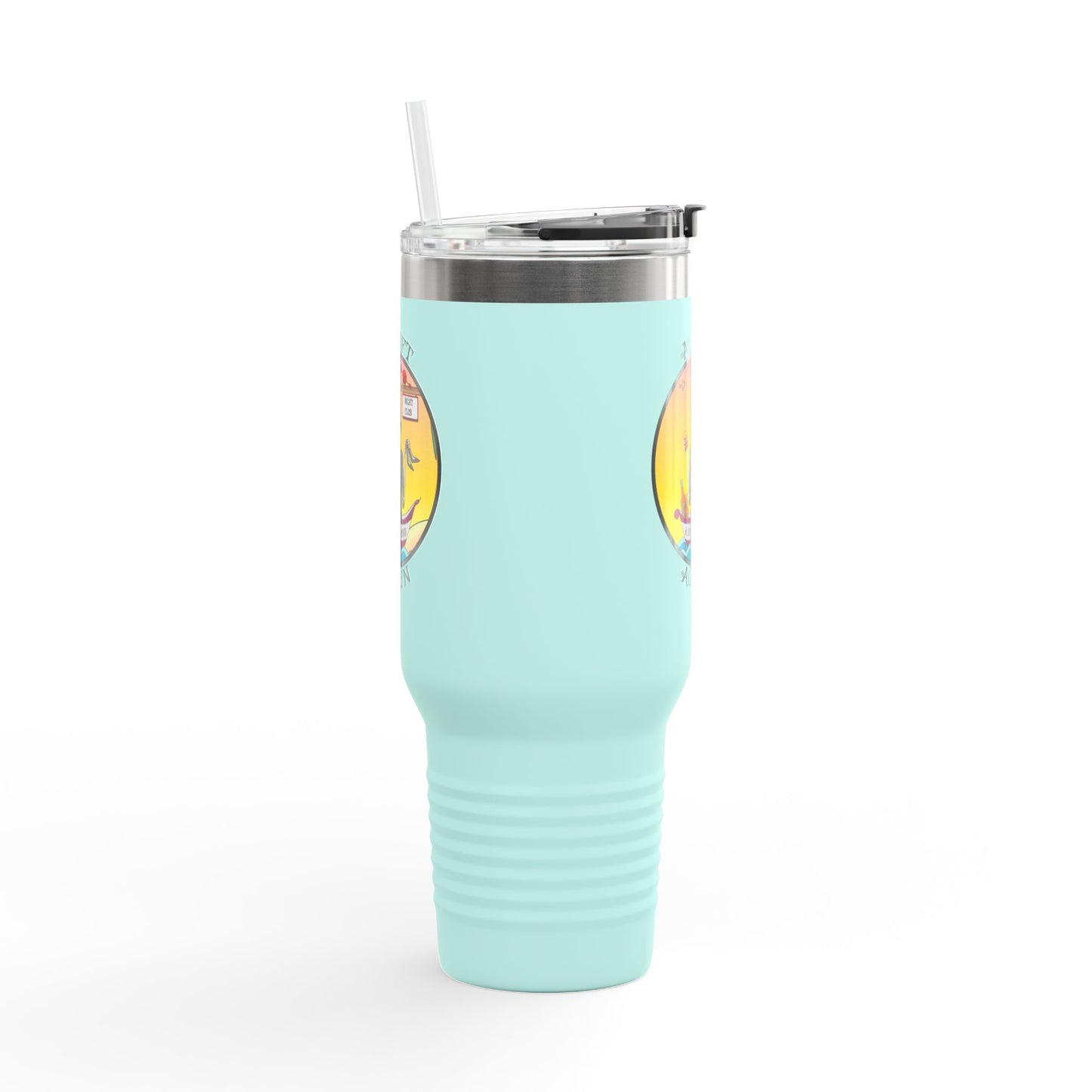 A Long Cool Woman Insulated Travel Mug, 40oz, Teal or Black