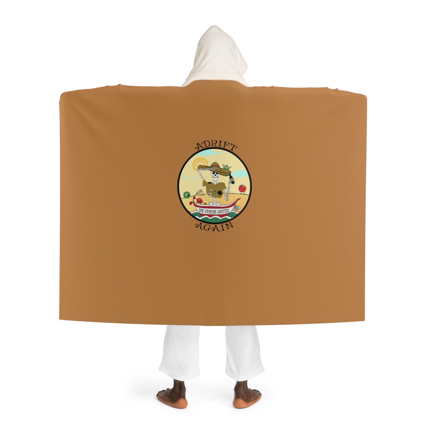 The Ceviche Shuttle Hooded Sherpa Fleece Blanket