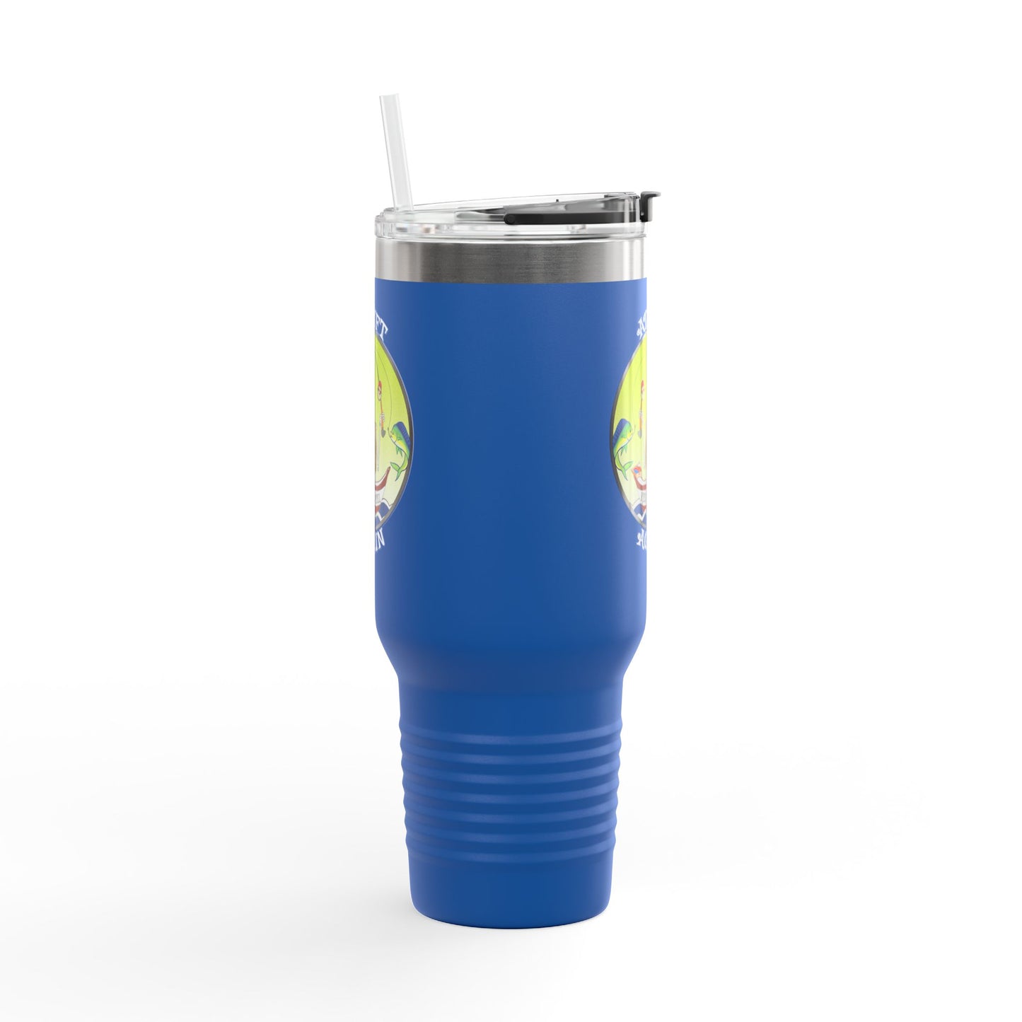 Keepin' It Reel Insulated Travel Mug, 40oz, White, Black or Blue