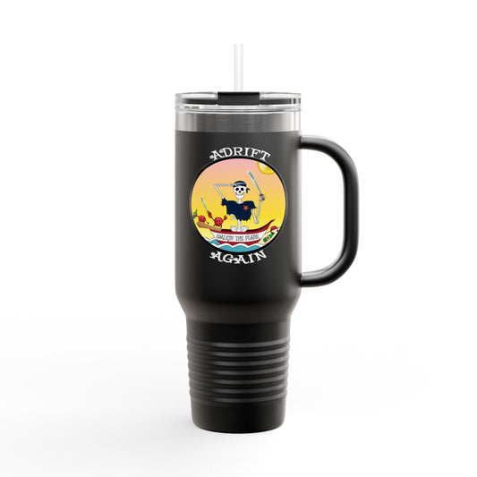 Walkin' The Plank Insulated Travel Mug, 40oz, Black or Red