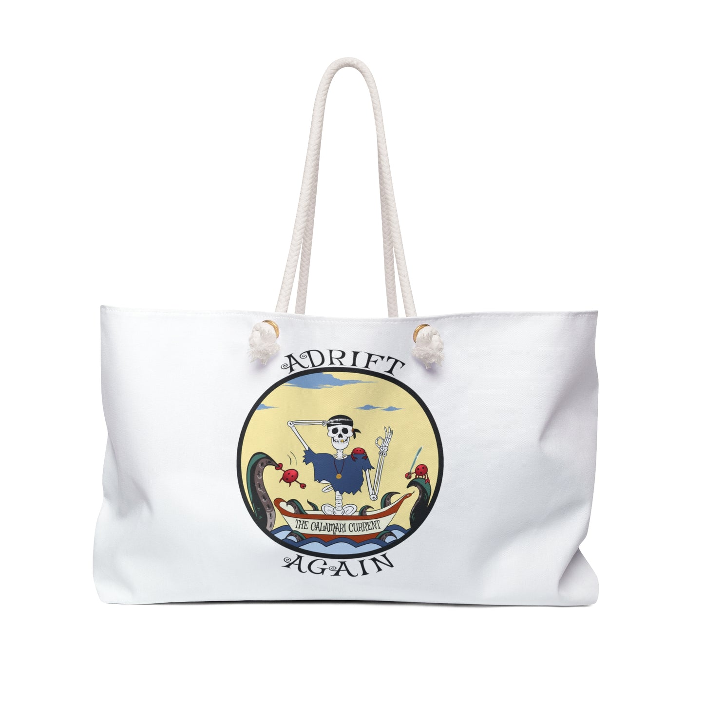 The Calamari Current Canvas Tote (Black or White)