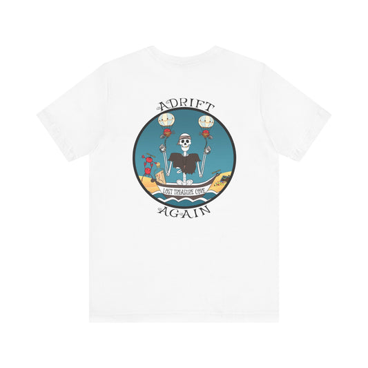 Lost Treasure Cove, Unisex Jersey Short Sleeve Tee (White & Black)