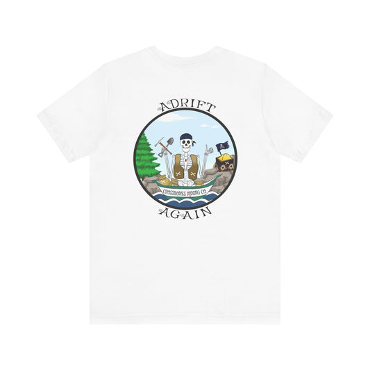 Crossbones Mining Co. Unisex Jersey Short Sleeve Tee  (White & Black)