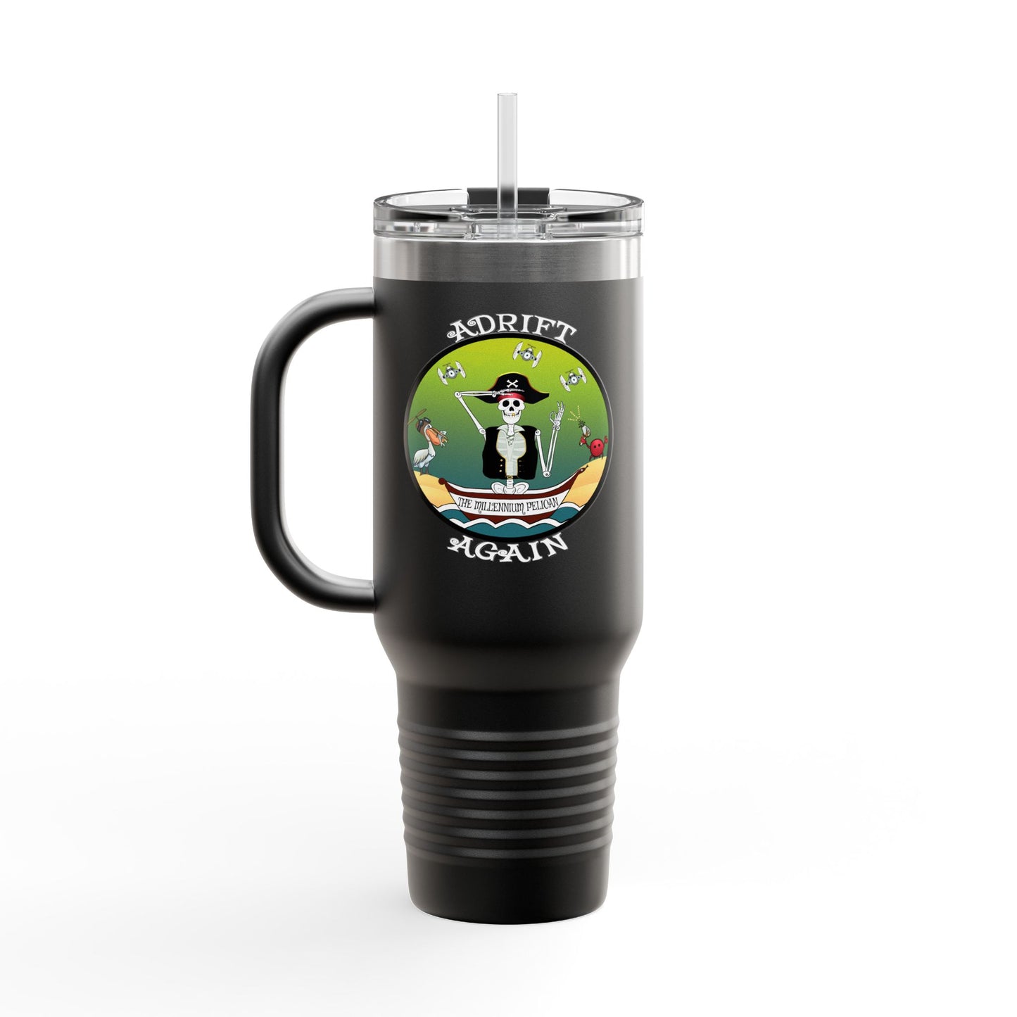 The Millennium Pelican Insulated Travel Mug, 40oz, Black or White