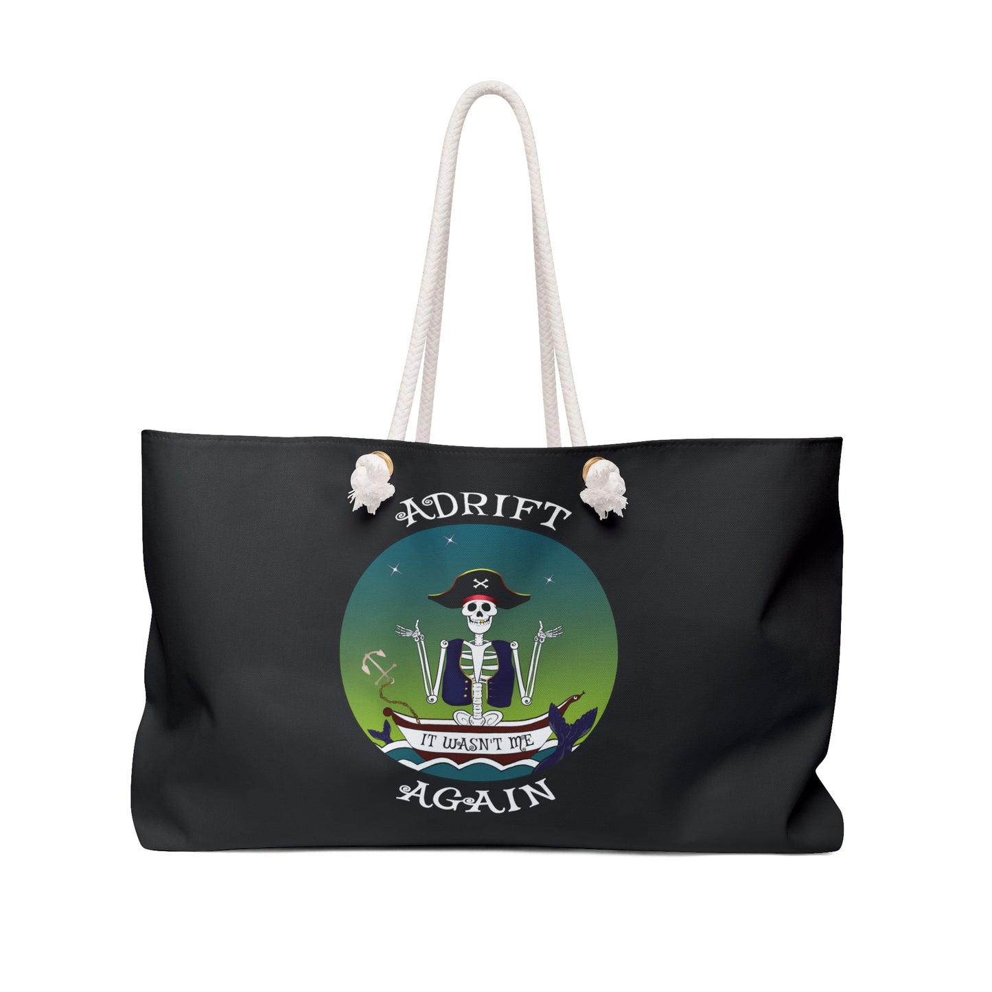 Adrift Again It Wasn't Me Canvas Tote (Black or White)