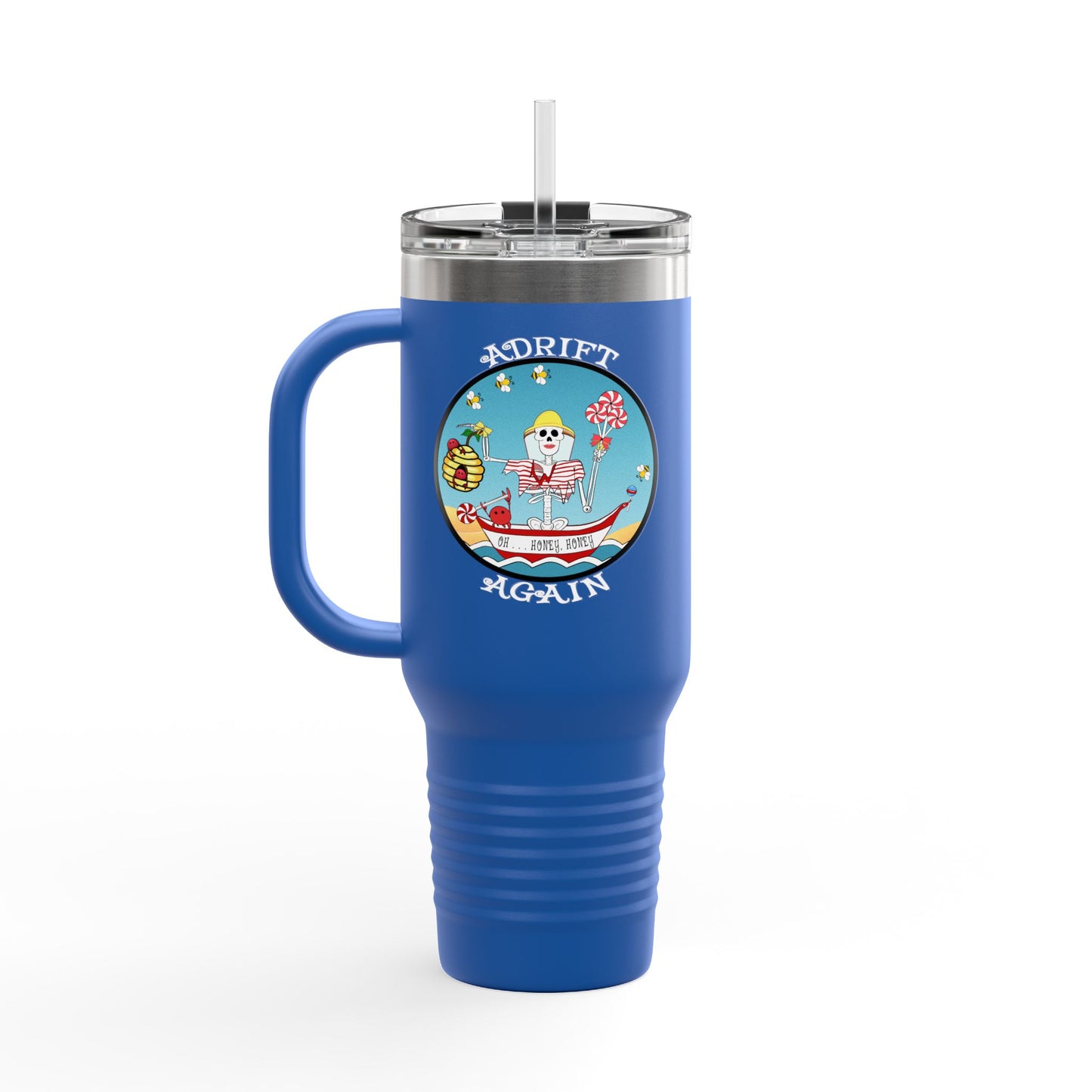 Oh . . . Honey, Honey Insulated Travel Mug, 40oz, Red, White, Black or Blue