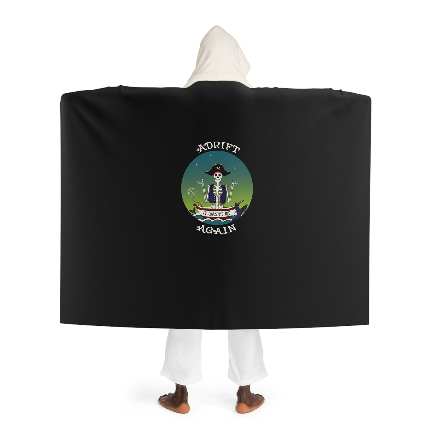 It Wasn't Me Hooded Sherpa Fleece Blanket (White)