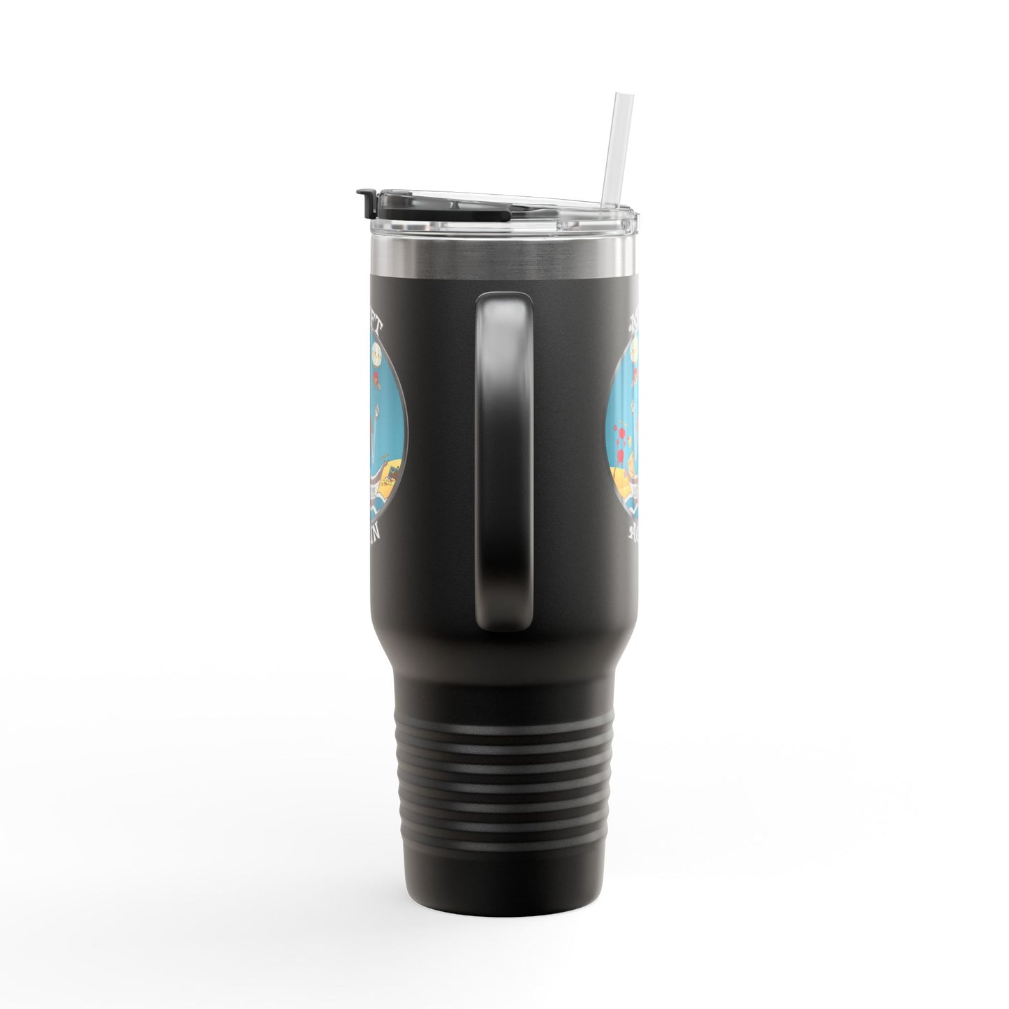 Lost Treasure Cove Insulated Travel Mug, 40oz, Black or Gray