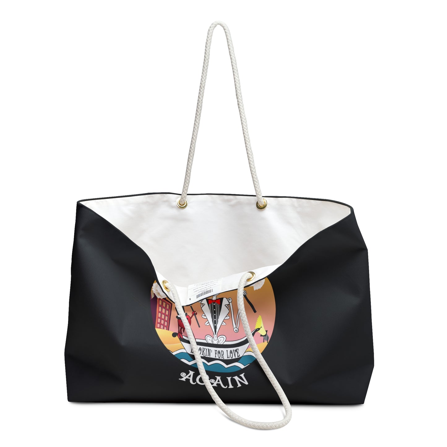 Lookin' For Love Canvas Tote (Black or White)